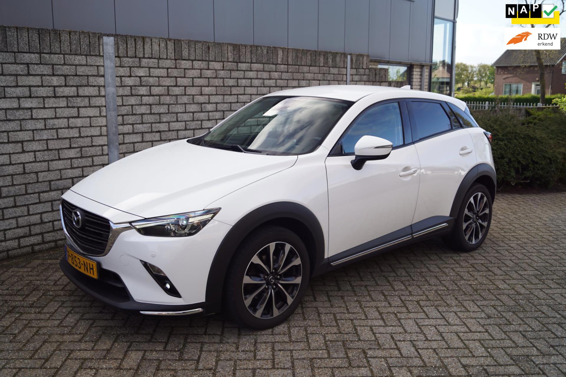 Mazda CX-3 2.0 SkyActiv-G 150 SkyLease GT 4WD Autom Navi Camera Head-Up Leder Sportst Stoelverw Clima Cruise 2x PDC LMV ENZ.