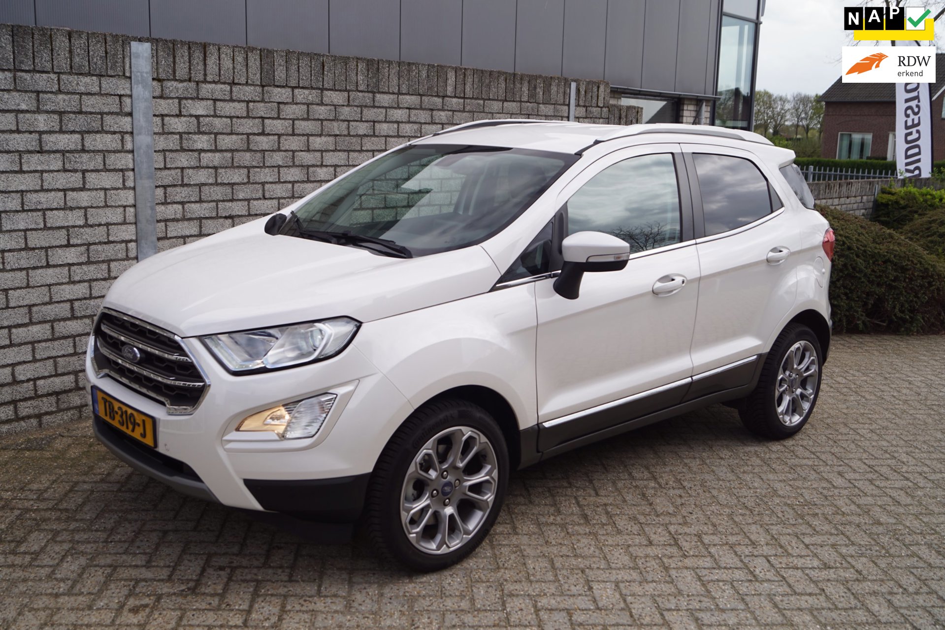 Ford EcoSport 1.0 EcoBoost Titanium Autom Navi Camera Half Leder Stoel/Stuur Verw Clima Apple Carplay 2x PDC LMV ENZ NL Auto.