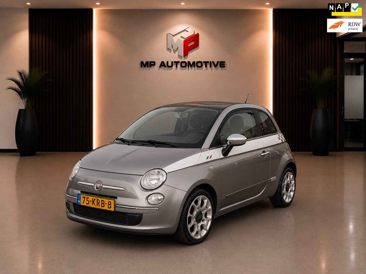 Fiat 500 1.2 Sport|AUT|AIRCO|LMV|LAGE KM|NAP