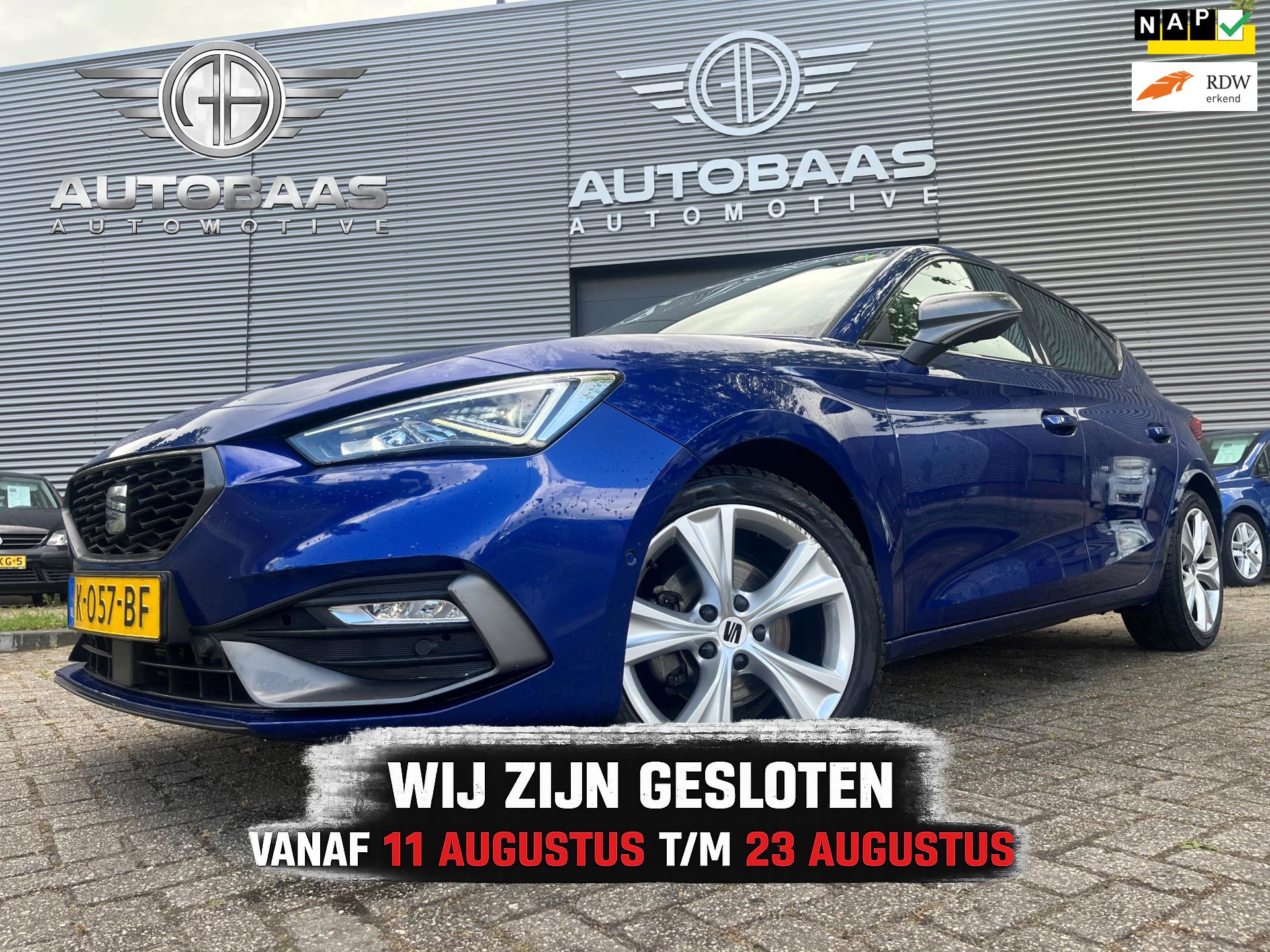 Seat Leon 1.0 TSI FR Edition **NW APK 07-2028** NL-AUTO+NAP+1EIG+FULL LED+NAVI+1/2 LEDER+VIRTUAL COCKPIT+ADAPTIVE CRUISE+INCL BTW+