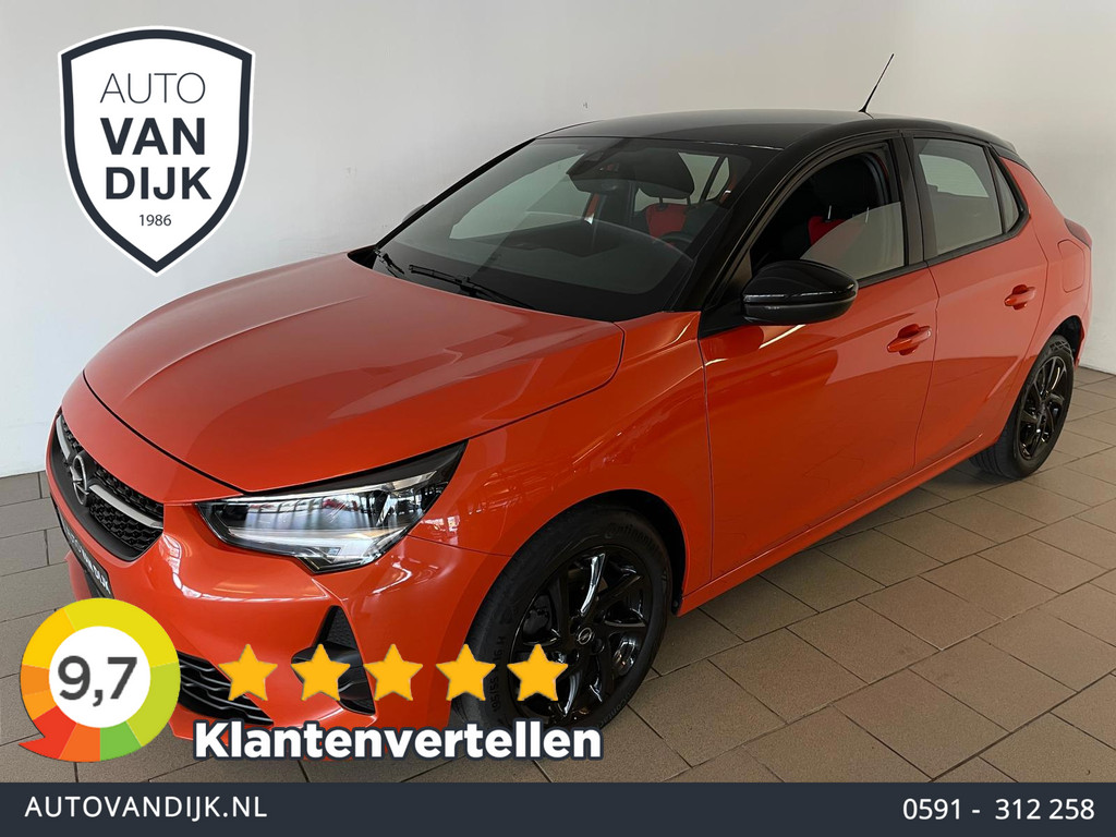 Opel Corsa 1.2 GS Line AIRCO CRUISE ZWART DAK ZWARTE 16 INCH VELGEN SPORTSTOELEN APPLE CARPLAY