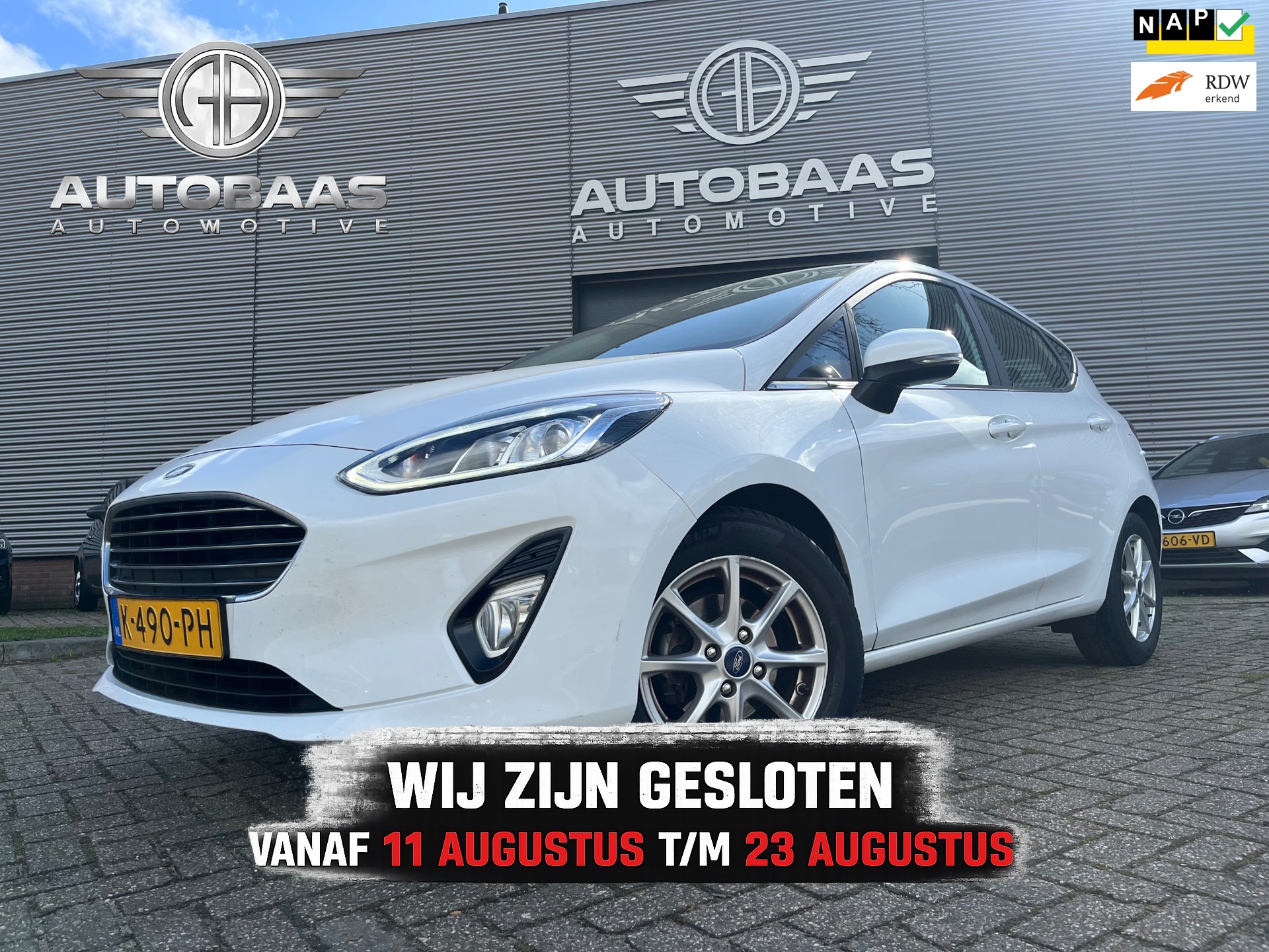 Ford Fiesta 1.0 Titanium AUTOMAAT+NL-AUTO+1EIG+NAP+NAVI+FULL LED+PARKEERSENSOREN+BTW+