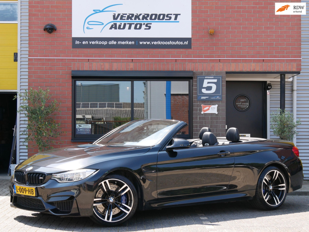 BMW 4 Serie Cabrio M4 dealer onderhouden. memory. h&k. carbon trim.