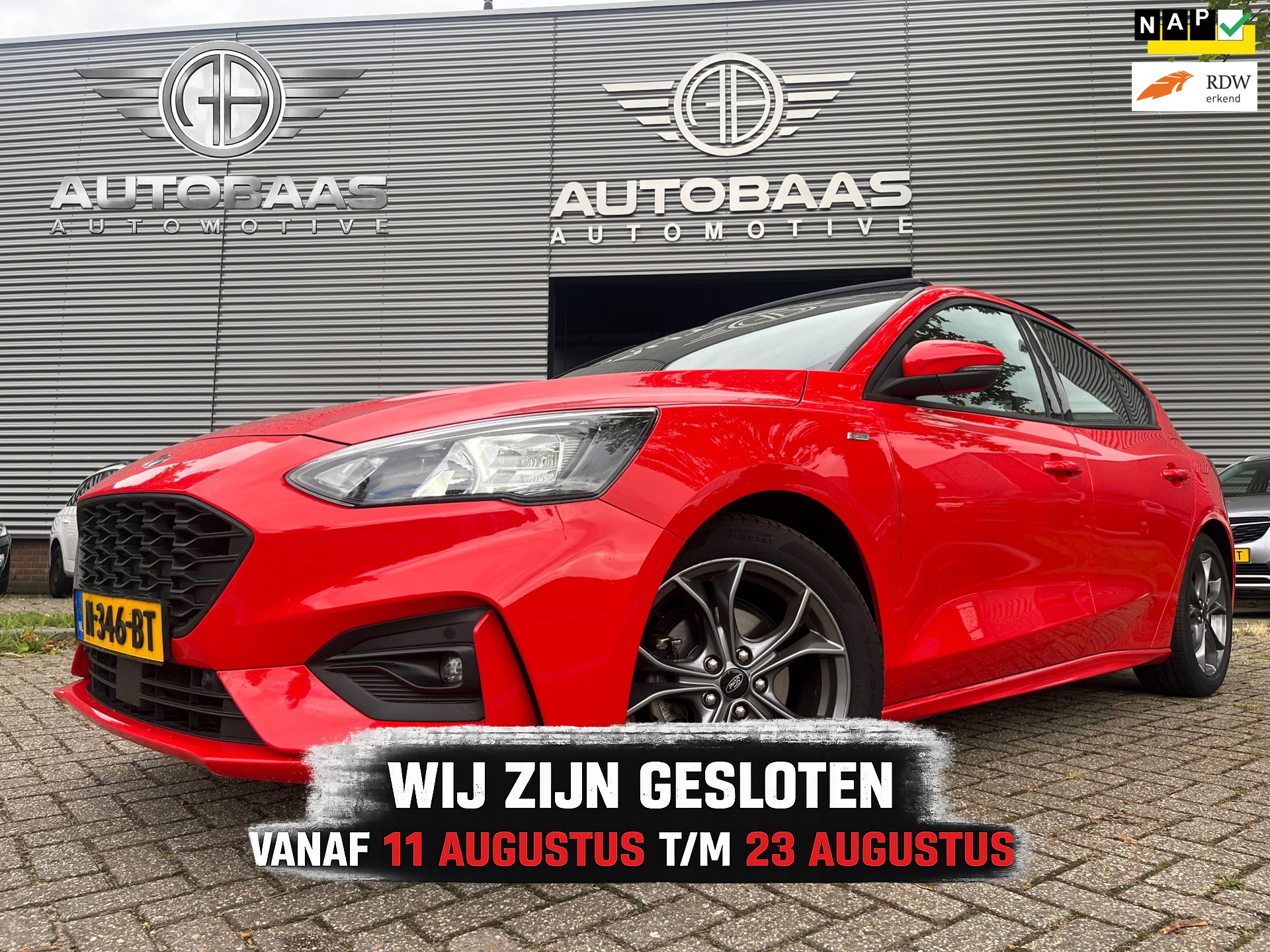 Ford Focus 1.0 Hybrid ST Line NLAUTO+1EIG+PANORAMADAK+LED+NAVI+CLIMATE CONTROL+PARKEERSENSOREN+INCL BTW+