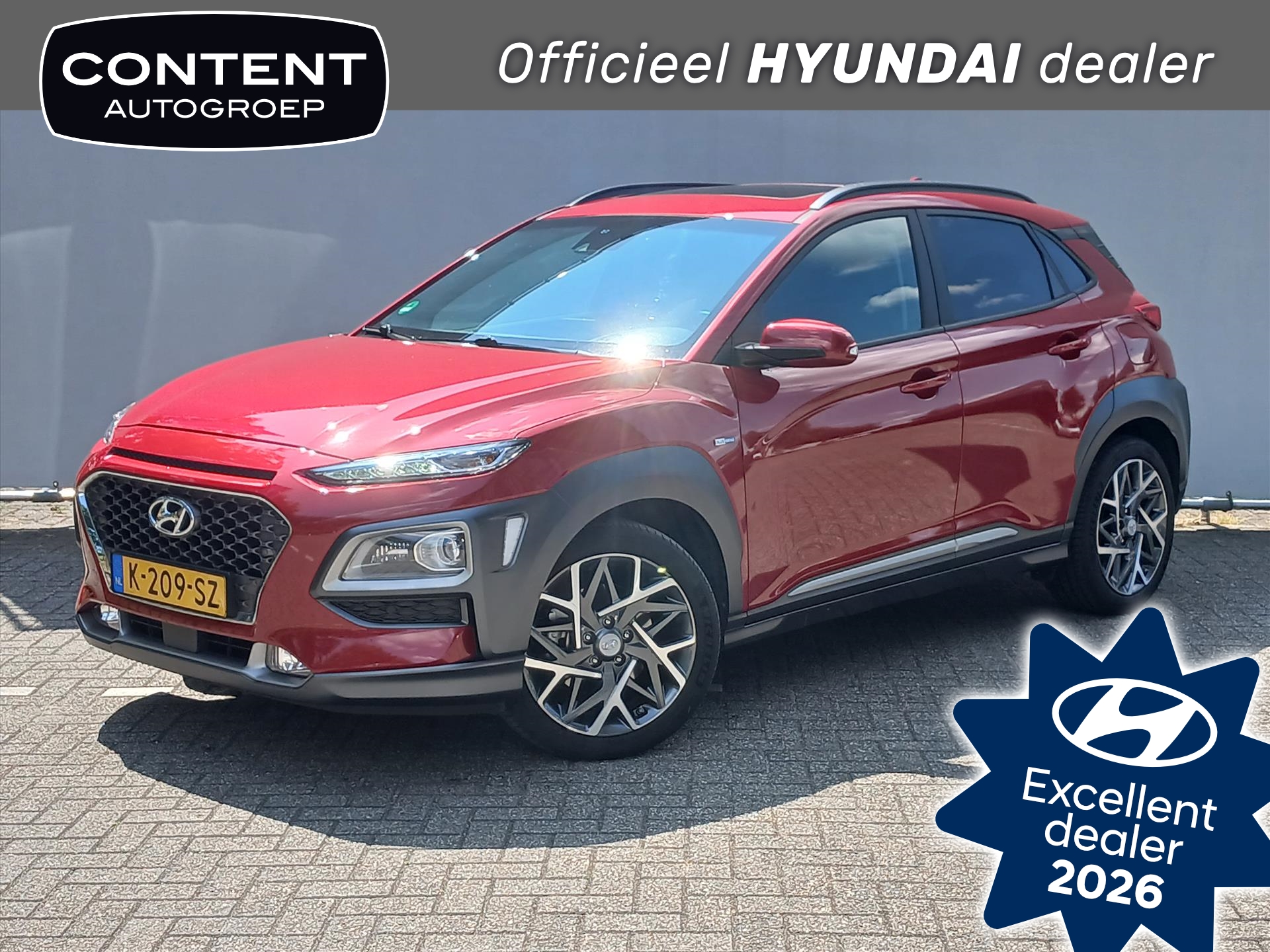 Hyundai Kona 1.6 GDI HEV 141pk Automaat Premium / Schuifdak / Clima / Leder