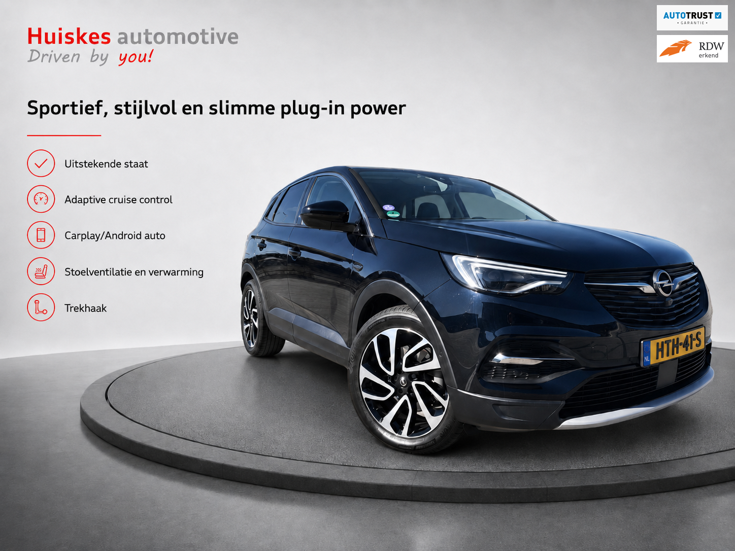 Opel GRANDLAND X 1.6 Hybrid4 Ultimate Trekhaak/Adaptive/Leer