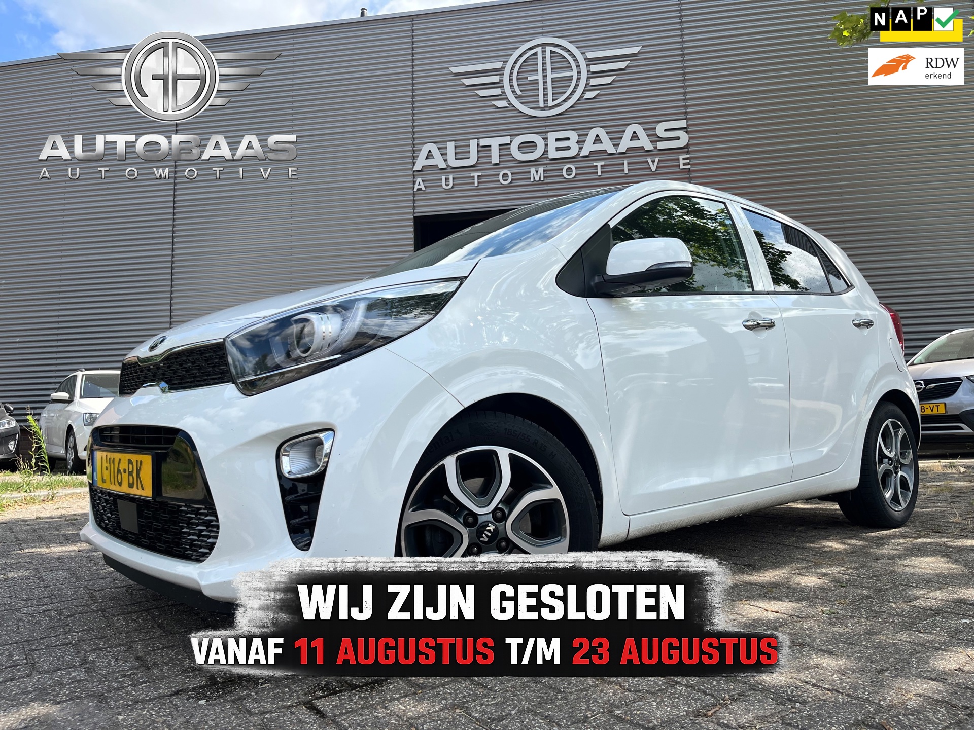 Kia Picanto 1.0 DPi DynamicPlusLine NLAUTO+1EIG+NAP+NAVI+CAMERA+CLIMATE CONTROL+LICHTMETALEN VELGEN+APPLE CARPLAY+INCL BTW+