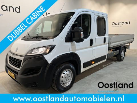 Peugeot Boxer 2.2 HDi 165 PK L4 Pro Zwaar DC 6 pers. Open Laadbak / Luchtvering / Trekhaak 3.000 KG / Airco / Cruise Control / Navigatie