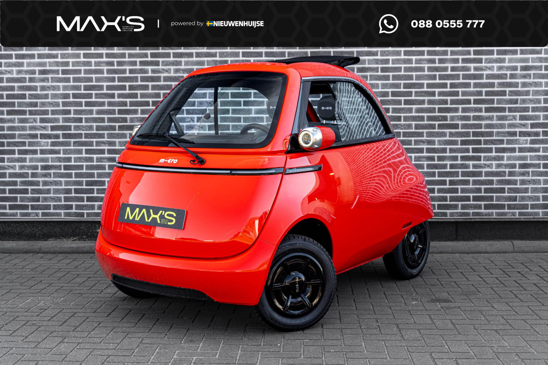 Microlino Edition 5.5 kWh Edition 5.5 kWh | Topsnelheid 90 km/h | 90 km bereik | Vouwdak | LED Koplampen | Verwarming