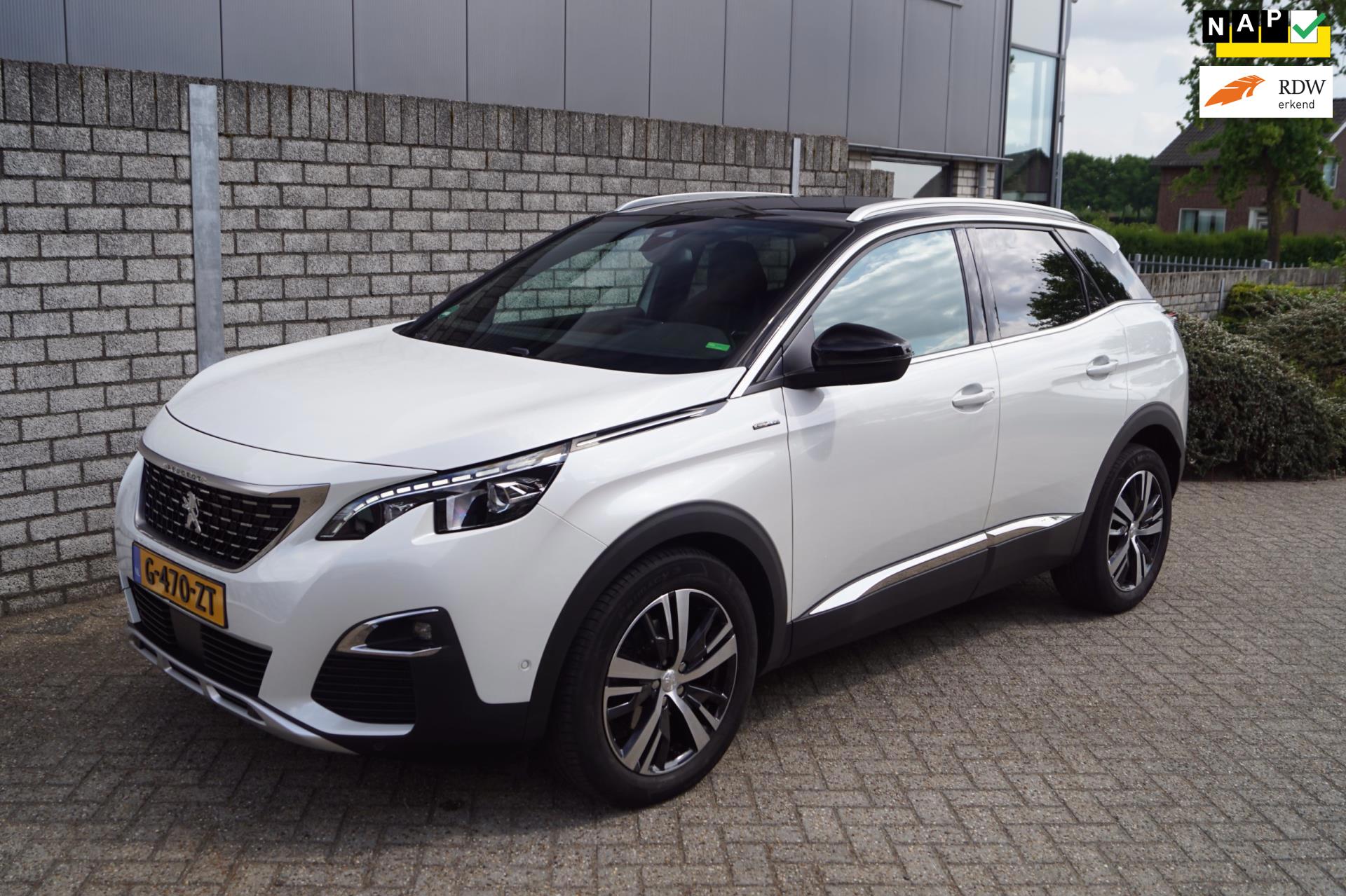 Peugeot 3008 1.6 PureTech GT Line Autom Half Leder Sportst Stoelverw Navi Camera Apple Carplay Clima Cruise 2x PDC LMV ENZ.