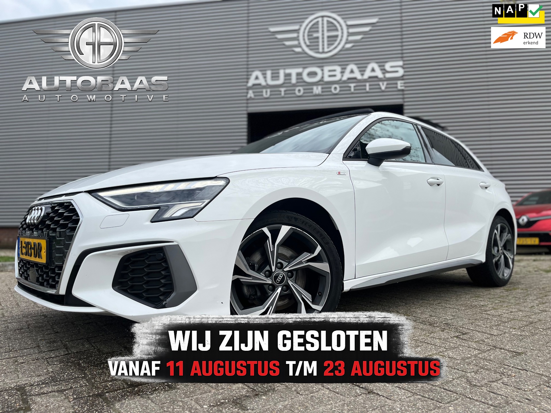 Audi A3 Sportback 35 TFSI 150pk S-Line AUTOMAAT+1eig+PANORAMADAK+FULL LED+CAMERA+LEDER+STOELVERWARMING+CLIMATE CONTROL+18 INCH+BTW
