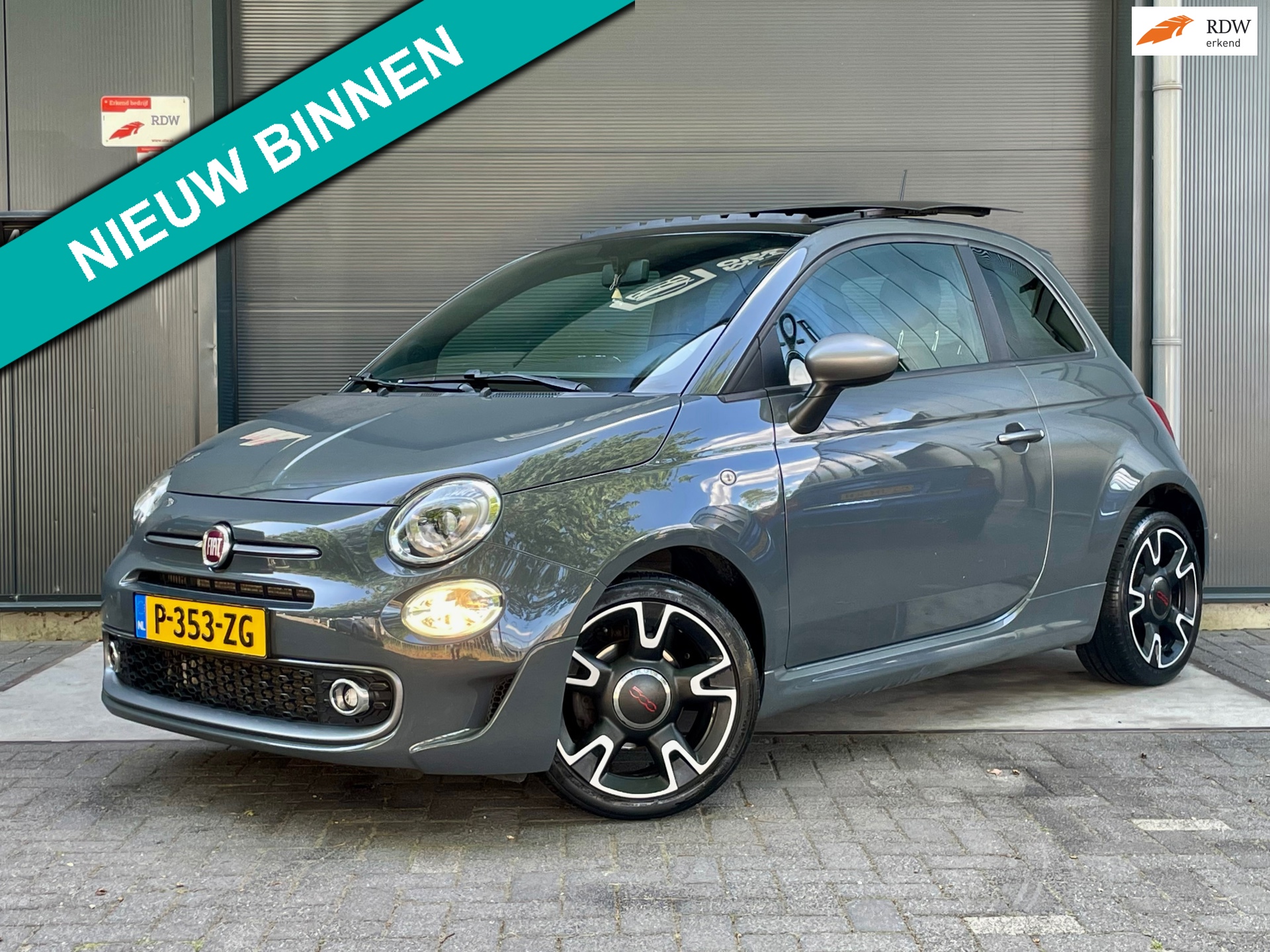 Fiat 500 0.9 TwinAir Turbo Sport Beats CRUISE AIRCO PANORAMADAK HALF LEER BLUETOOTH U CONNECT LM VELGEN MF STUUR NW APK