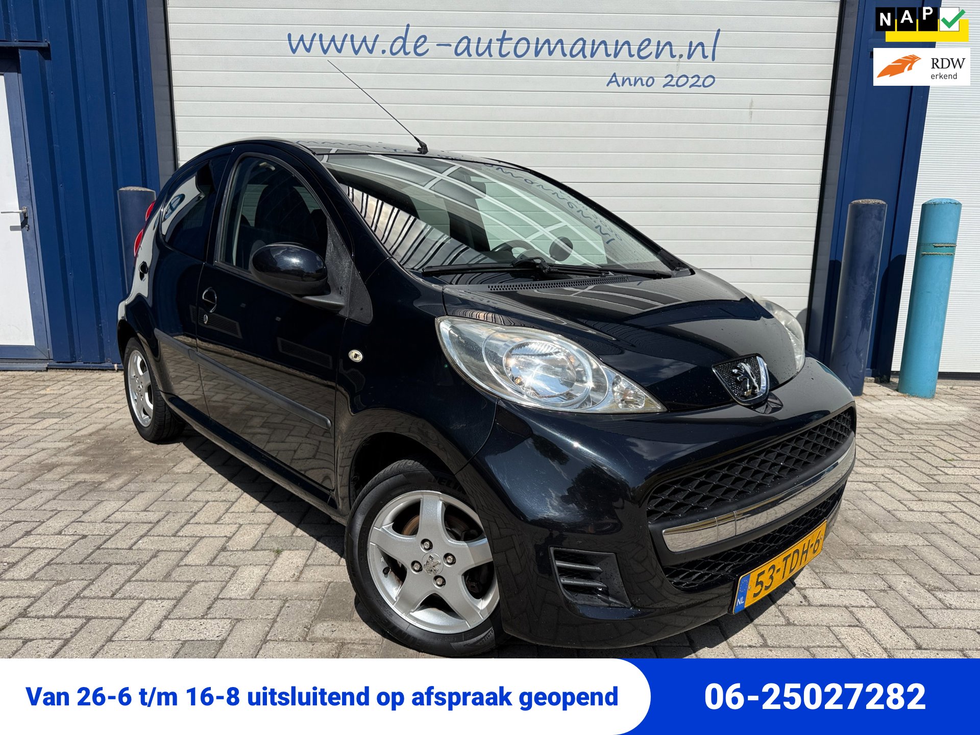 Peugeot 107 1.0-12V Black & Silver 5-drs / AIRCO / LEER ALC / APPLE CARPLAY / ALL SEASON