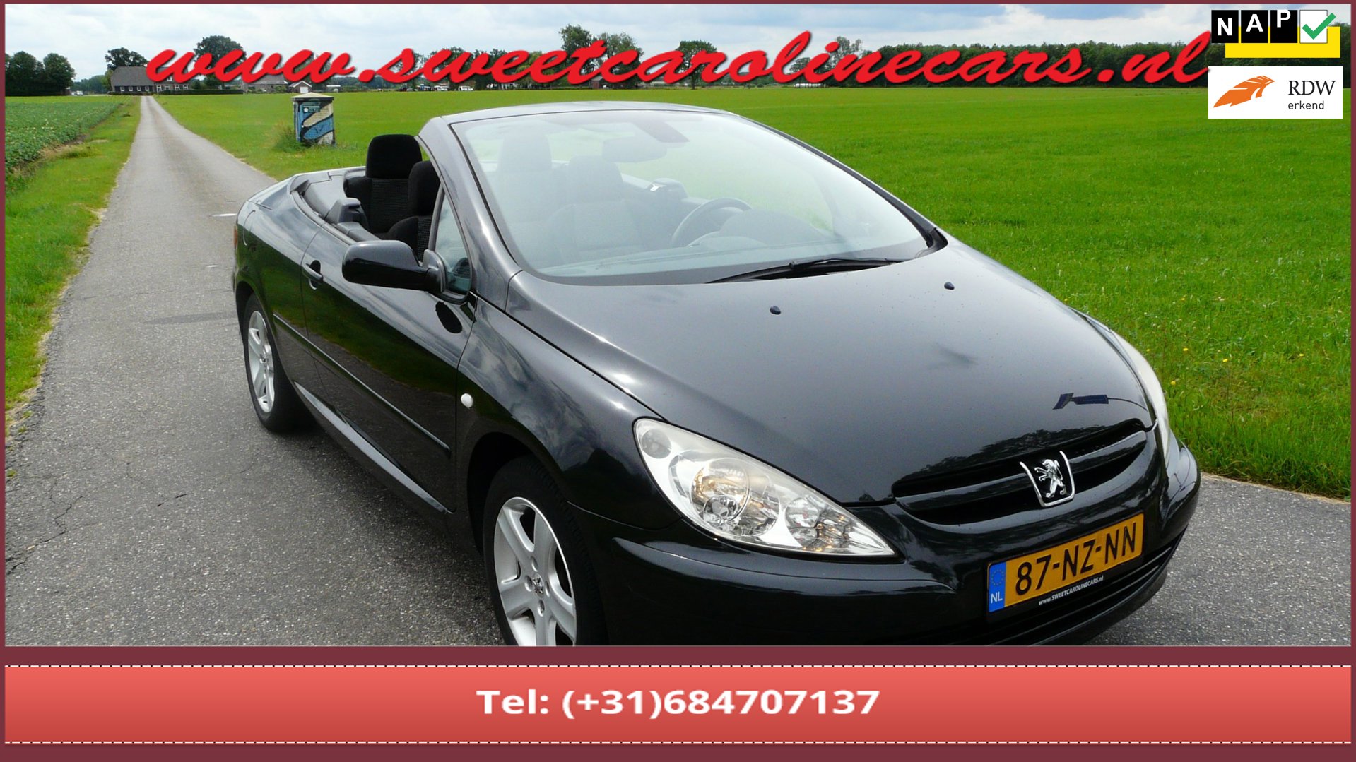 Peugeot 307 CC 2.0-16V,Airco,Elec.pakket,Lmv's,grootbeeld Navi/achteruit rij camera!
