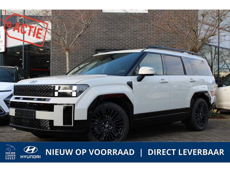 Hyundai Santa Fe Hyundai Santa Fe *Beschikbaar per 10-2026 1.6T 252pk PHEV 4WD Black Line 7 Zits "DEMODEAL!"