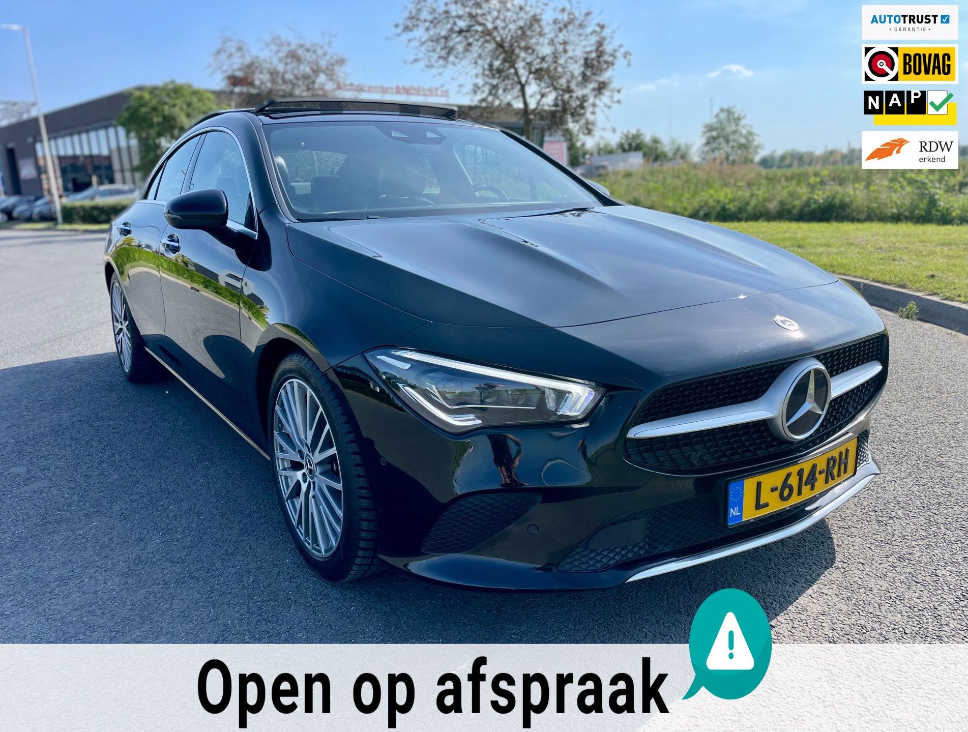 Mercedes-Benz CLA-klasse 180 Business Solution Luxury, Aut, Pano, Elektr stln, Cam, 1e eig afk, Geen import, Nap, Volledig oh!