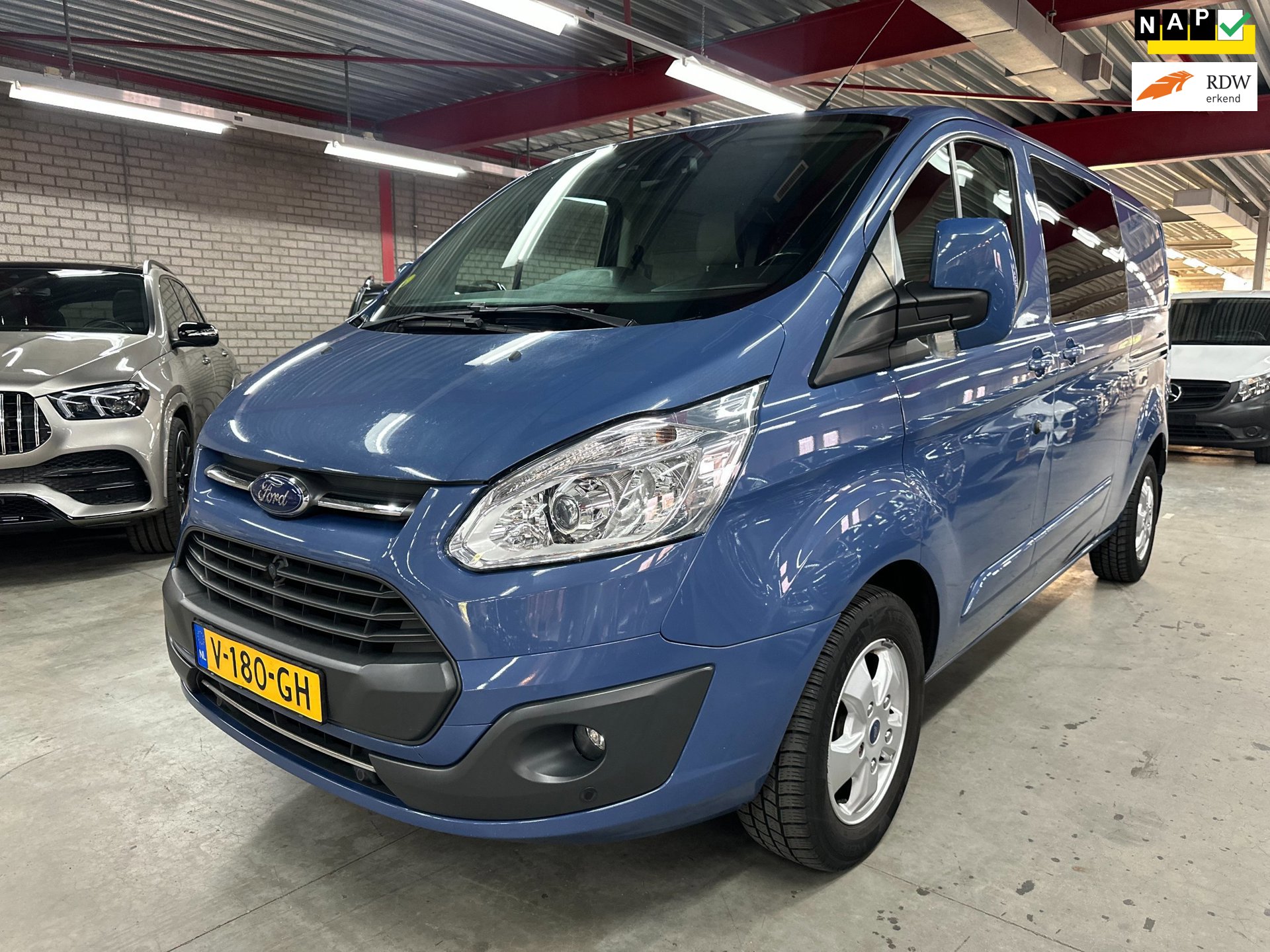 Ford Transit Custom 290 2.0 TDCI L2H1 Limited DC, 2x schuifdeur, Marge!