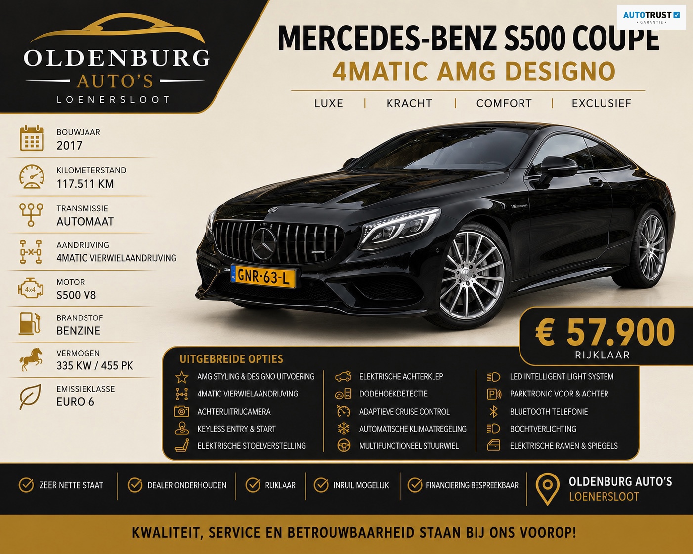 Mercedes-Benz S-klasse Coupé S 500 4Matic AMG Designo
