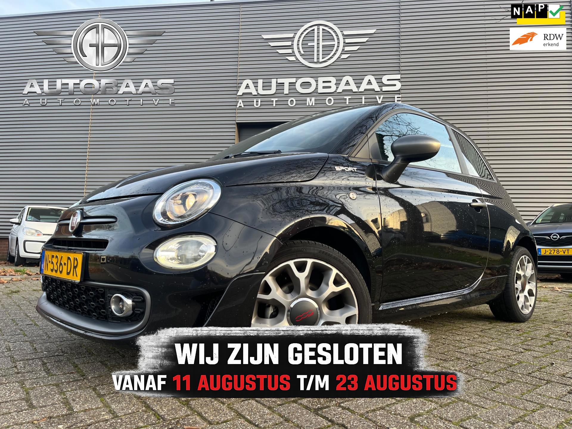 Fiat 500 1.0 Hybrid Sport **APK 09-2027** NL-AUTO+NAP+1EIG+NAVI+PANORAMADAK+APPLE CARPLAY+CLIMATE CONTROL+PARKEERSENSOREN+INCL BTW