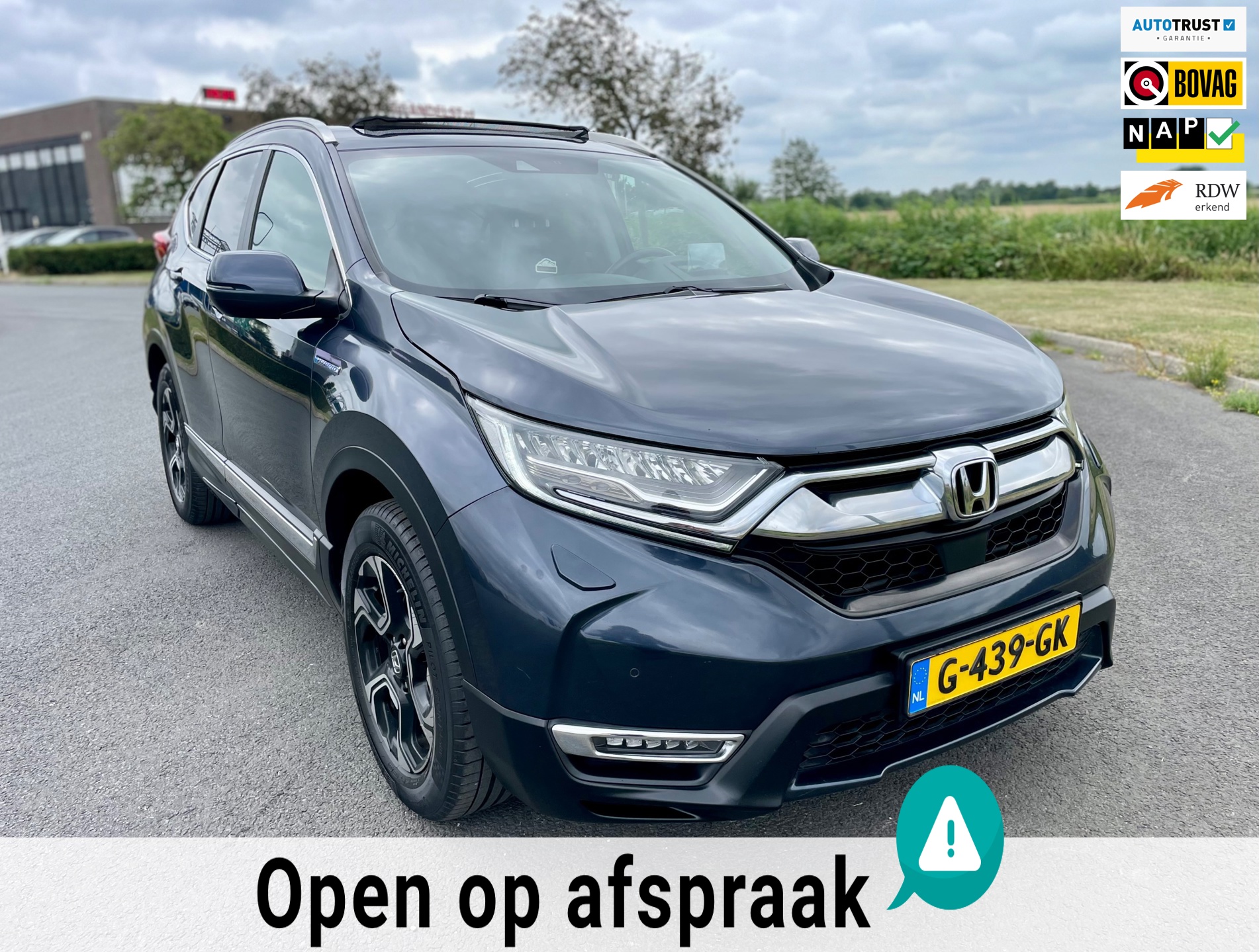 Honda CR-V 2.0 Hybrid AWD Executive, Aut, Schuifdak, Acc, Cam, Navi, Pdc, Stoelvrw, Leder, Keyless, HUD, LED, Climate, Vol opties!