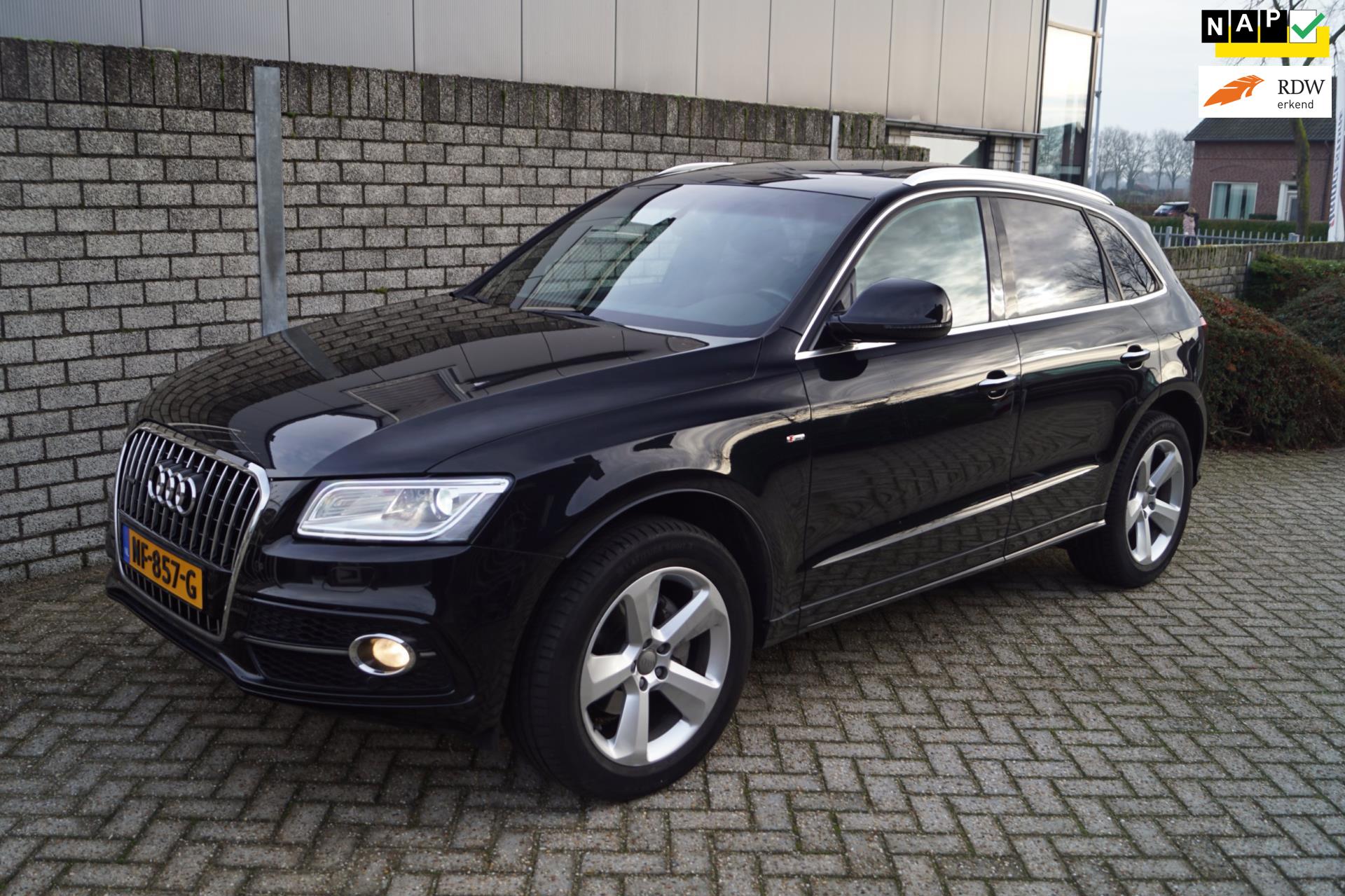 Audi Q5 2.0 TFSI Quattro S Line Autom Panodak Half Leder/Stof Sportst Navi Clima Xenon Cruise 2x PDC LMV Trekh ENZ NL Auto.