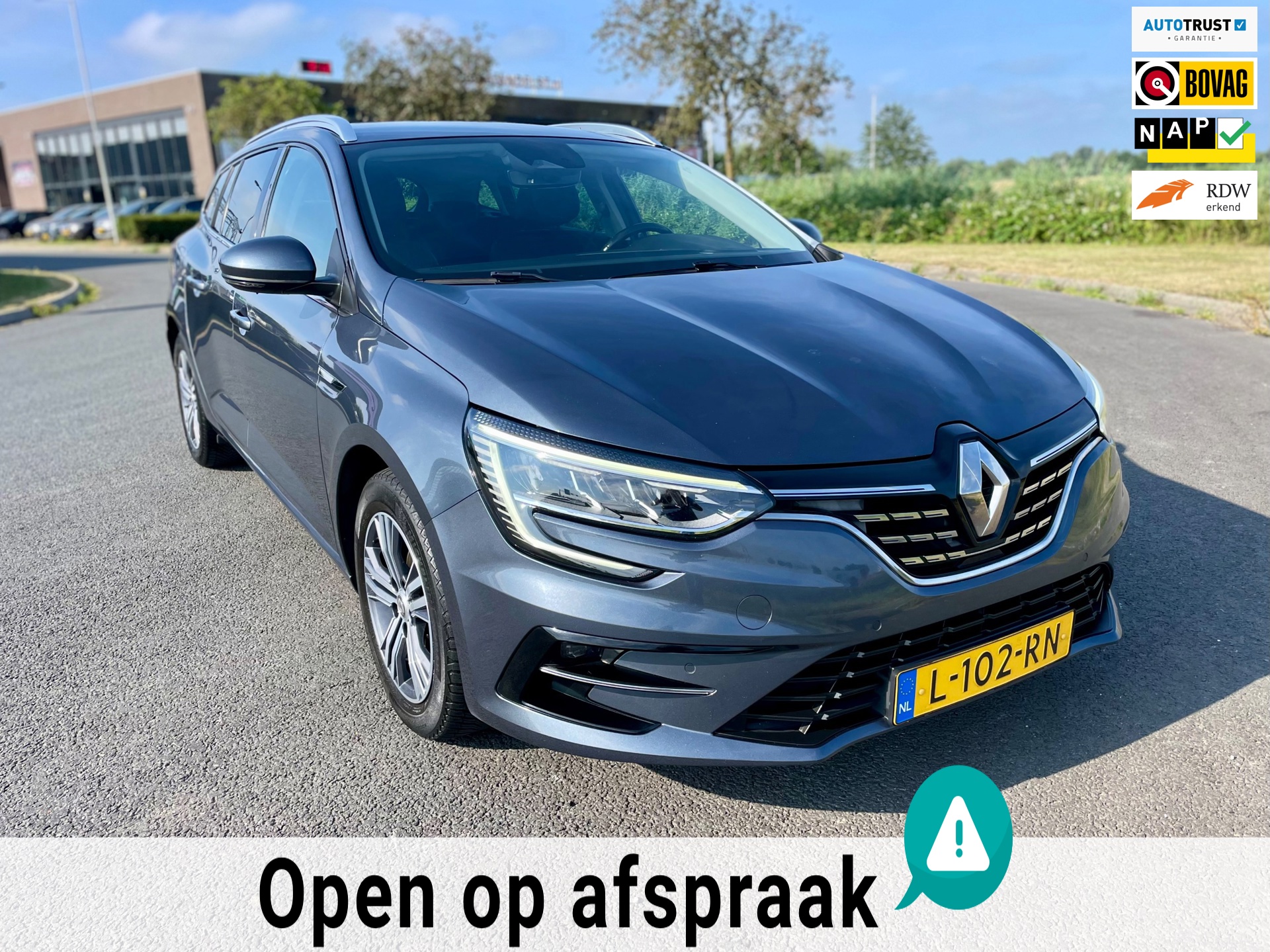Renault Mégane Estate 1.3 TCe Intens, Aut, Trekhaak, Navi, Carplay, Cruise/Climate control, Keyless, Geen import, Nap, Dealer oh!