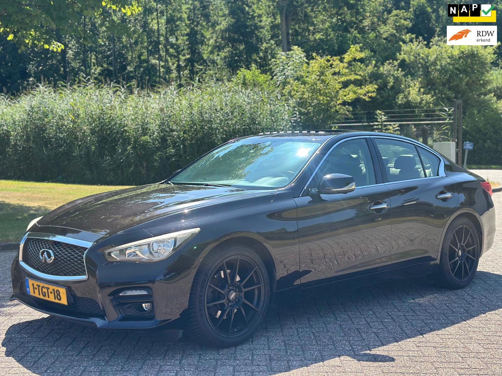Infiniti Q50 2.2d Sport/AUTOMAAT/AIRCO/ELEK STOELEN/KEYLESS/SCHUIFDAK/LEDER/NAVI/PARKEERSENS VOOR-ACHTER/VERWARMDE VOORST/XENON