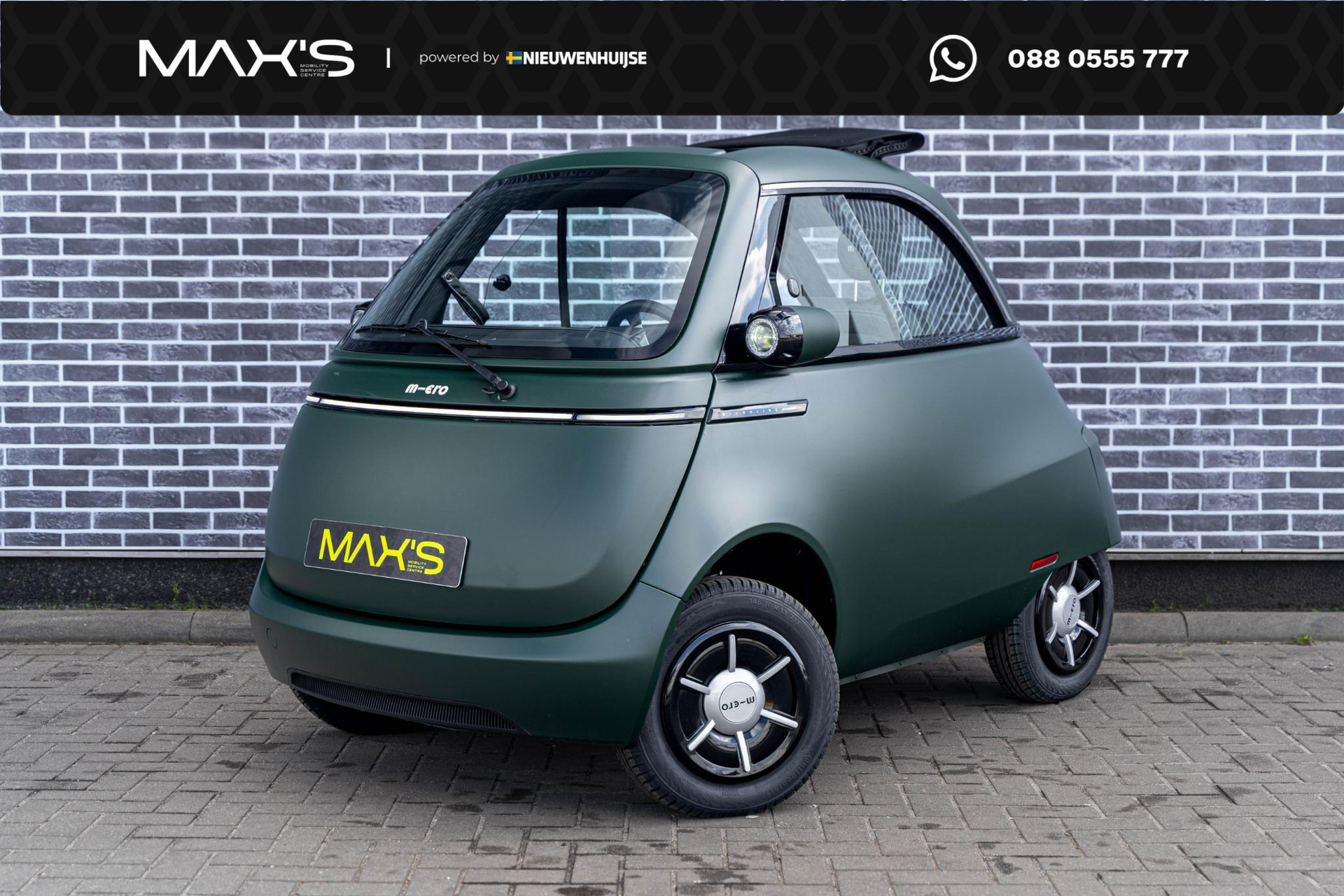 Microlino Edition 12,5 kWh Edition 12,5 kWh | Schuifdak | 177KM Rijbereik | Led | USB | Achteruitverwarming | Stoffen Bekleding | Soft-close | Sportmodus