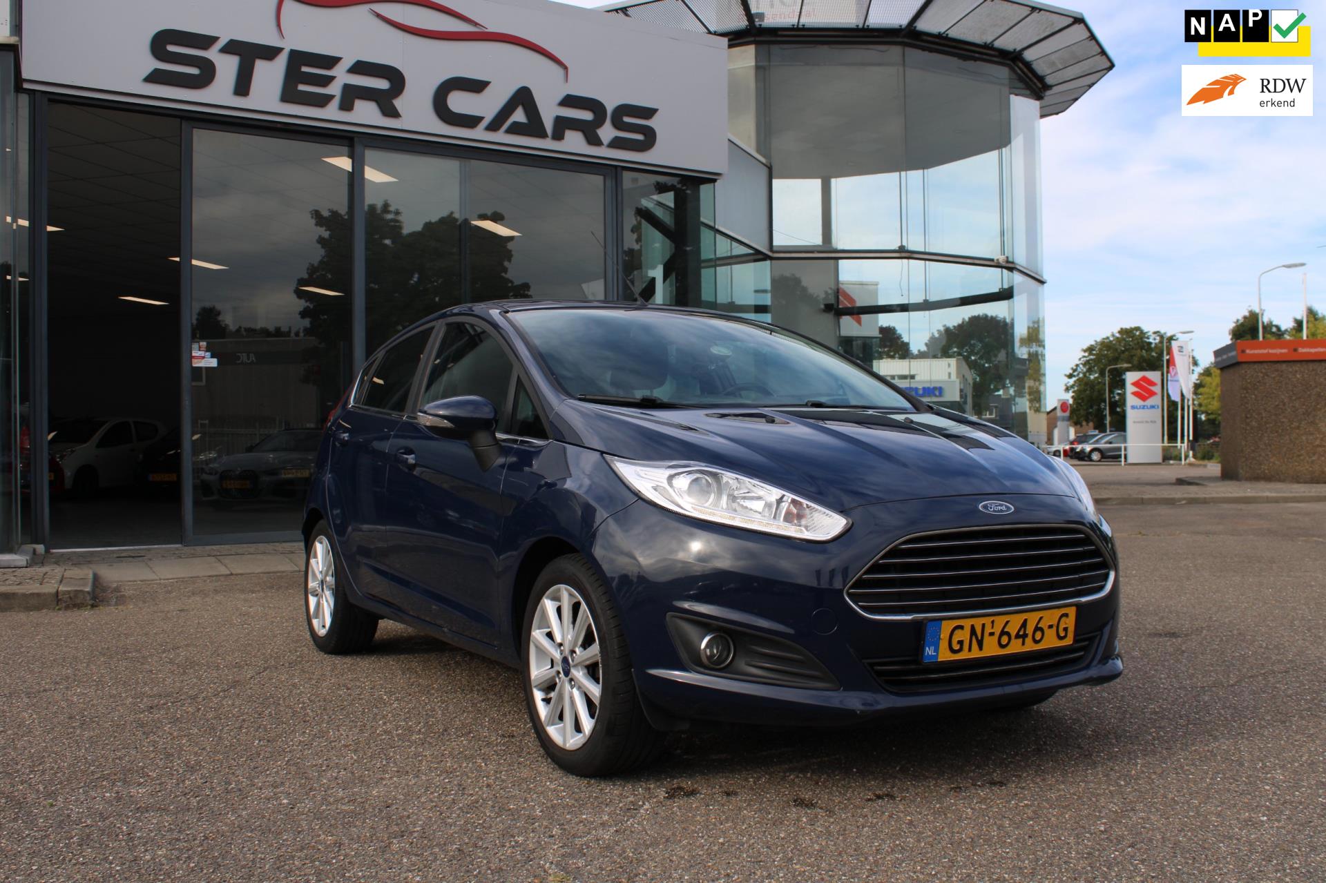 Ford Fiesta 1.0 EcoBoost Titanium, Navi, Airco, 5 Deurs, 100 PK, NAP, APK