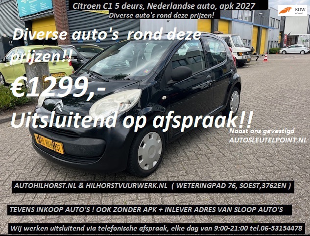 Citroën C1 1.0-12V Diverse kleine auto's rond de prijzen / ook ruimer auto's op voorraad