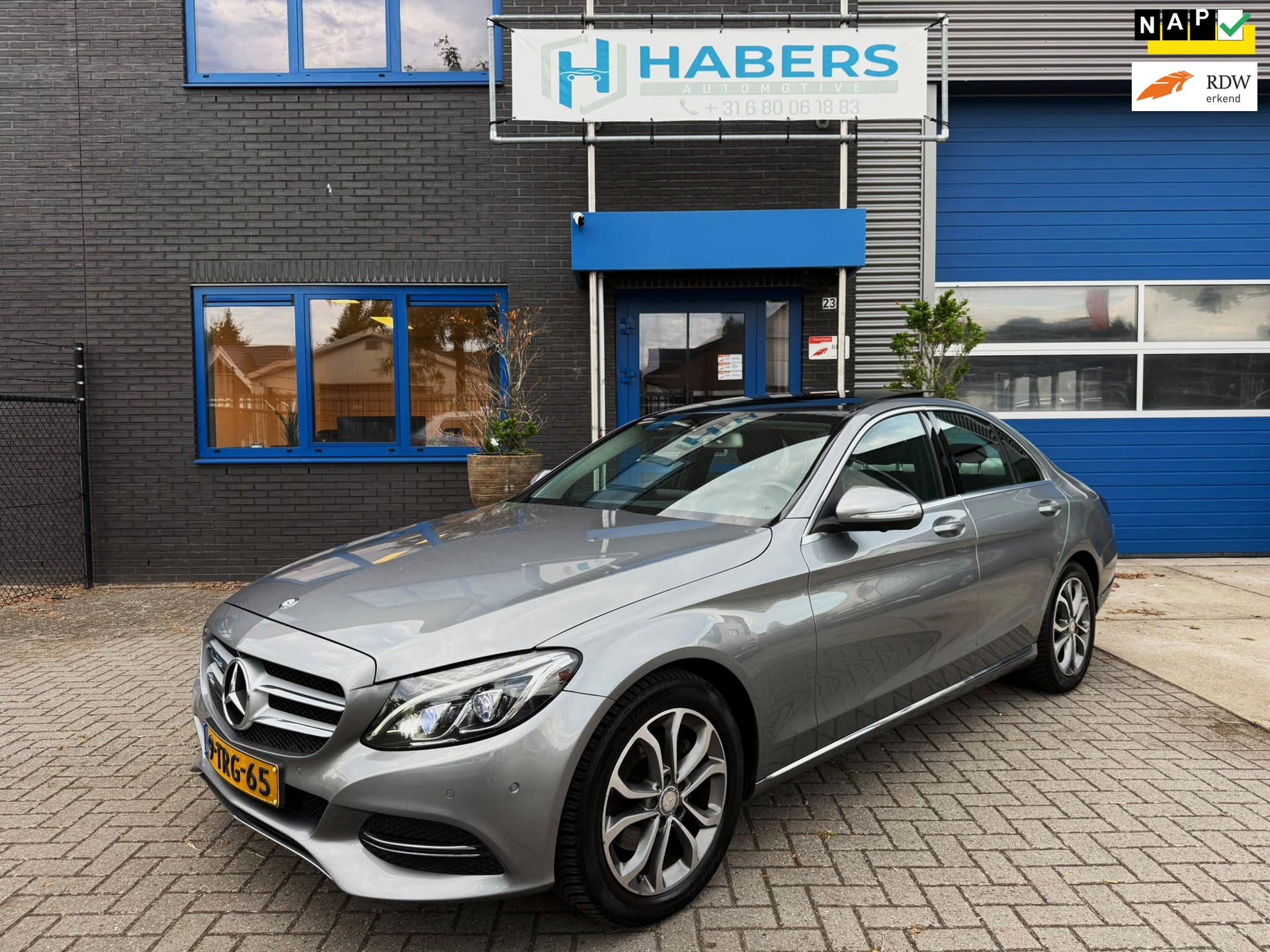 Mercedes-Benz C-klasse 200 Prestige 184PK|Groot Navi|AUT|Sportstoelen|Leder|Kantel/Schuifdak|Full Led|NL Auto|StoelVW|360Camera|