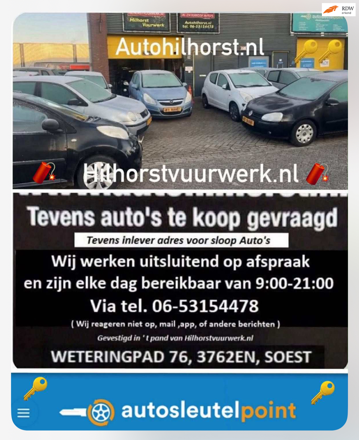 1.3 Diverse auto's in deze prijzen