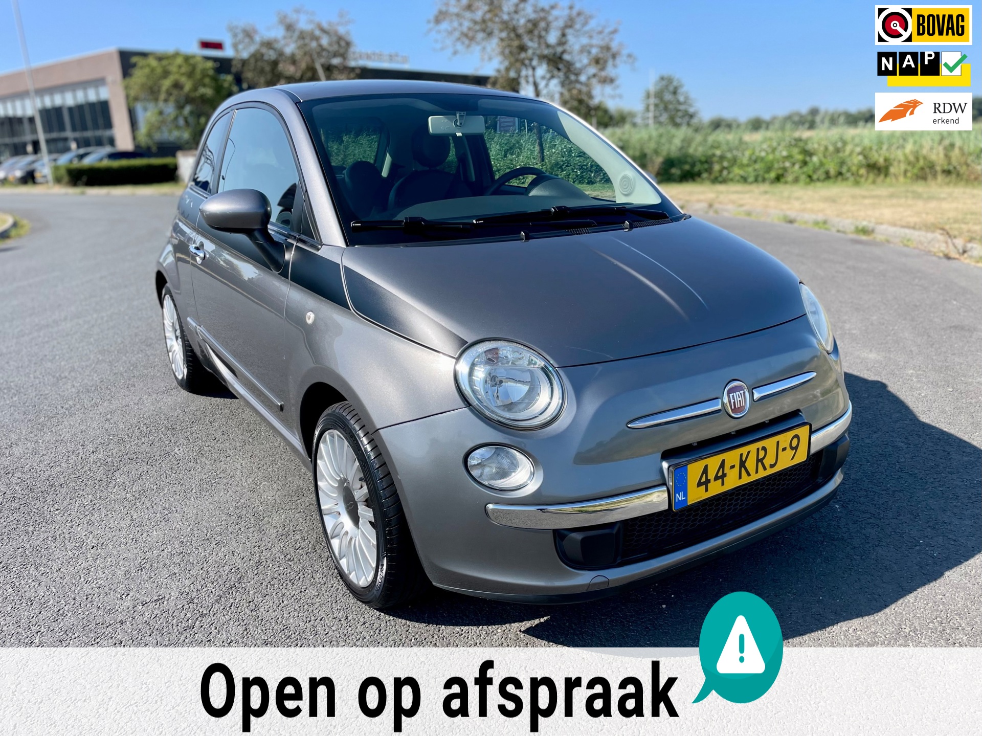 Fiat 500 1.2 Sport, Aut, Airco, Elektr ramen, Lmv, Radio-CD/MP3 speler, Spoiler, Half leder, Geen import, Nap!