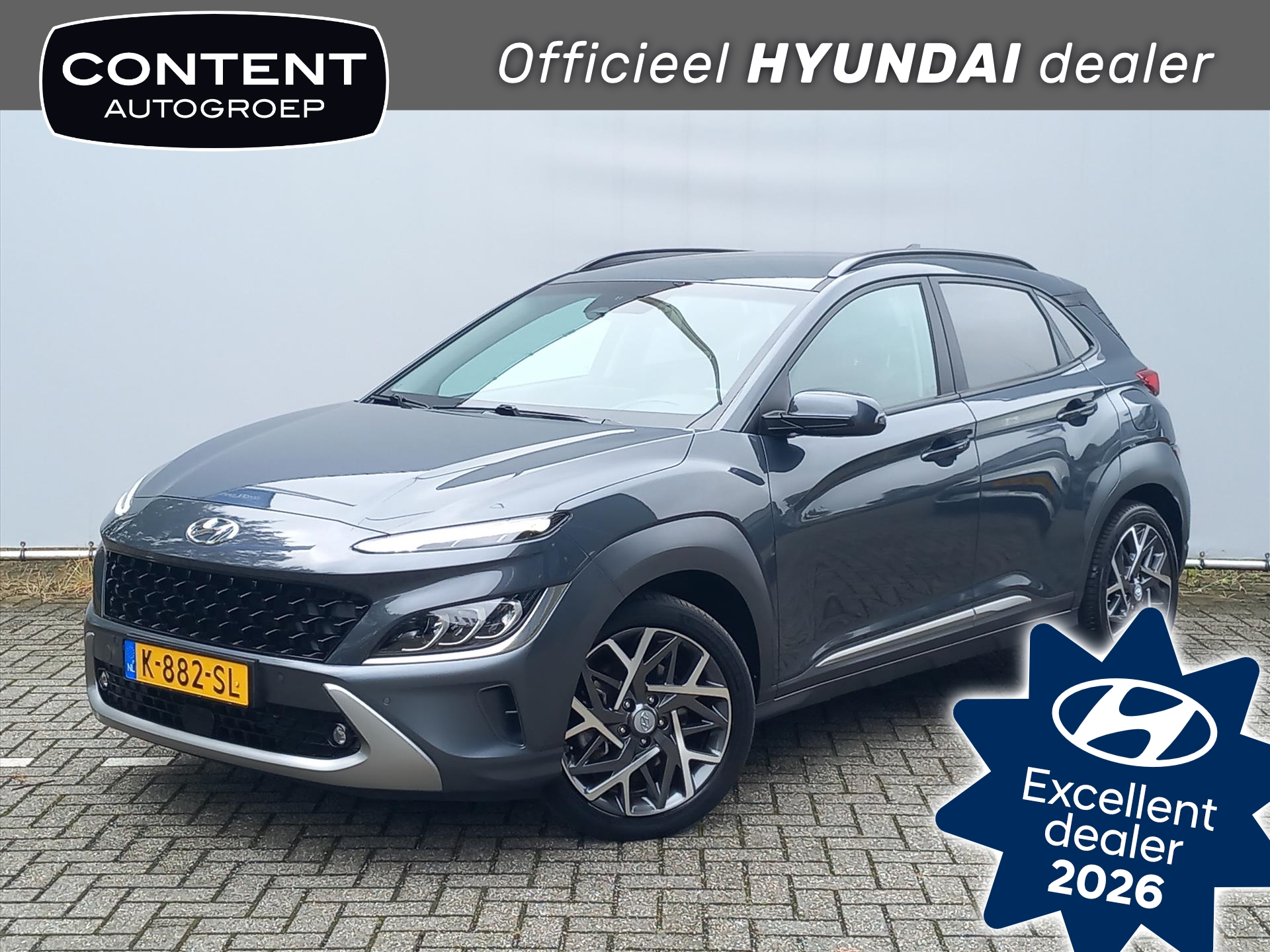 Hyundai Kona 1.6 GDI HEV Premium + Trekhaak! / Navi / Clima /