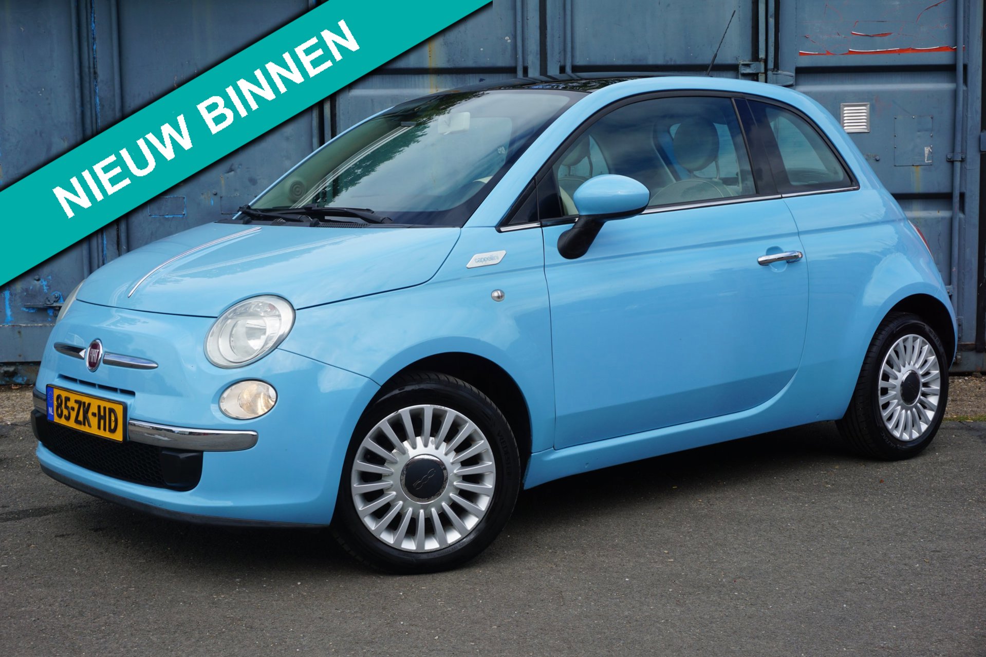 Fiat 500 1.4-16V Lounge | Climate control | Panorama dak | Azzurro Cappellini