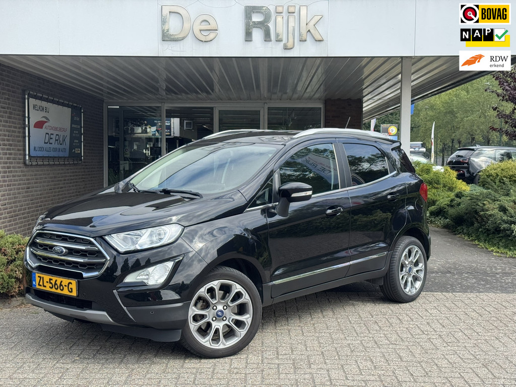 Ford EcoSport 1.0 EcoBoost Titanium | Navi, Carplay/Android, Camera, Stoel+Stuurverw., Sfeerverl., Keyless | Dealeroh. | 1e Eig. |