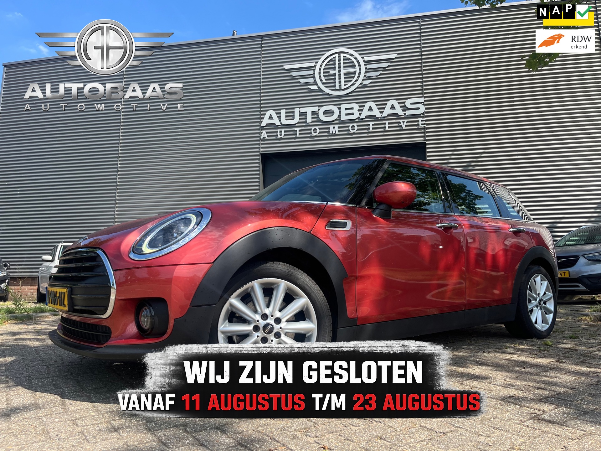 Mini Clubman 1.5 Cooper Business Edition AUTOMAAT+NLAUTO+1EIG+PANORAMADAK+FULL LED+CILMATE CONTROL+TREKHAAK+1/2 LEDER+INCL BTW+