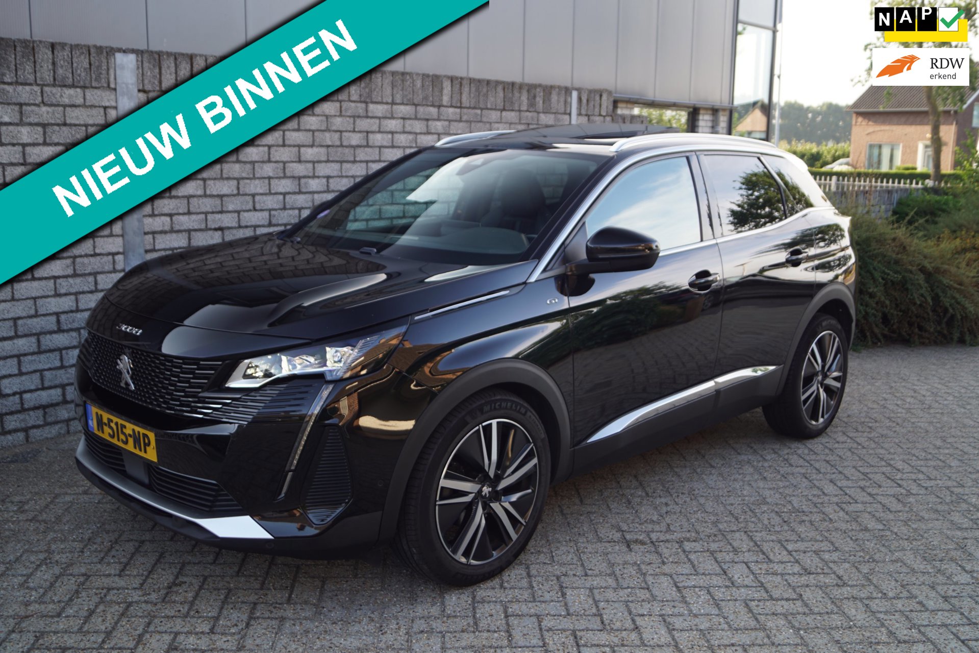 Peugeot 3008 1.2 PureTech Blue Lease GT Autom Panodak Leder/Alcantara Sportst Stoelverw Navi Camera Clima Adapt Cruise ENZ NL Auto