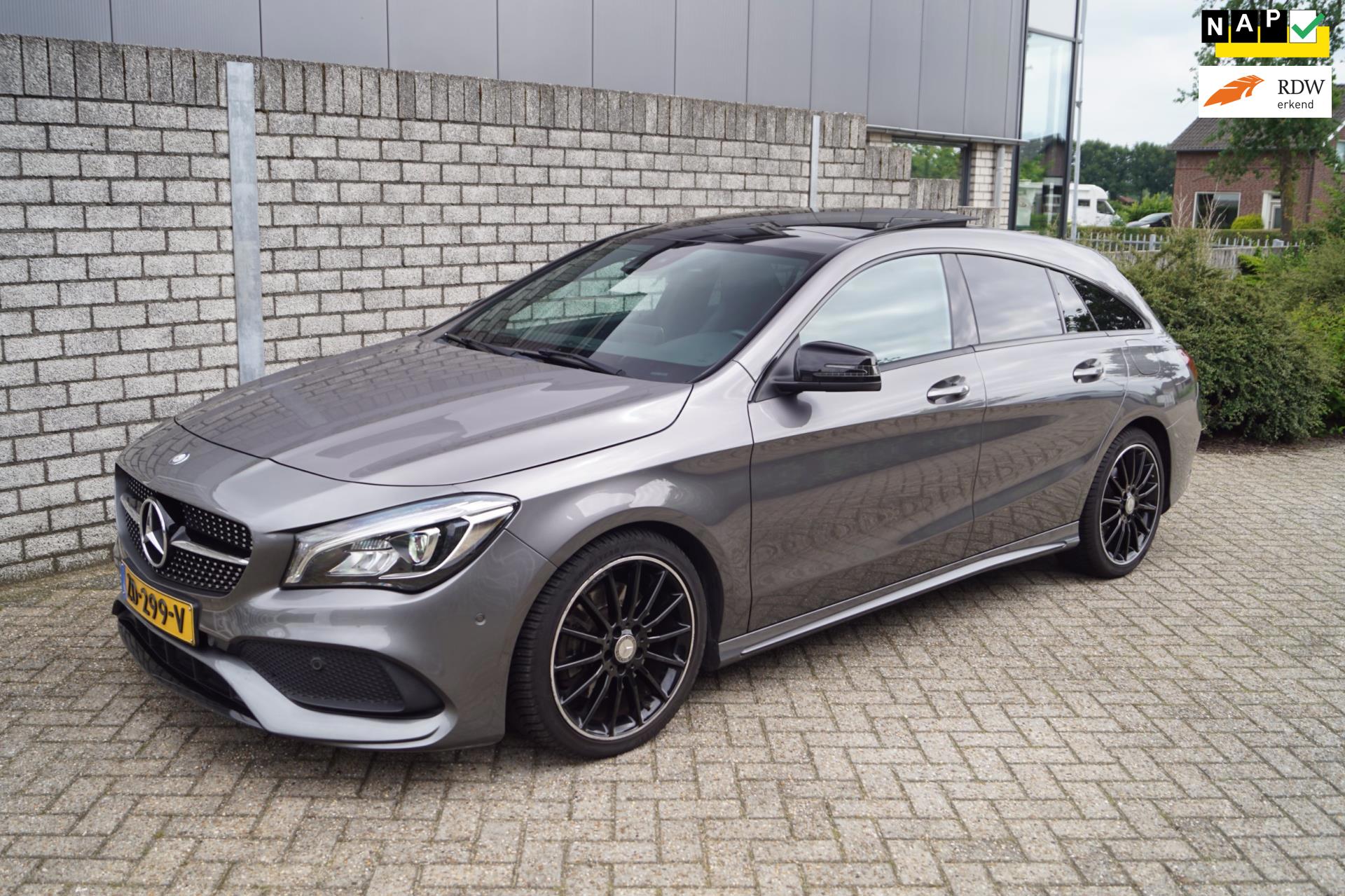 Mercedes-Benz CLA-klasse Shooting Brake 250 Prestige AMG Line Autom Panodak Leder/Alcantara Navi Camera Standkachel Clima ENZ.
