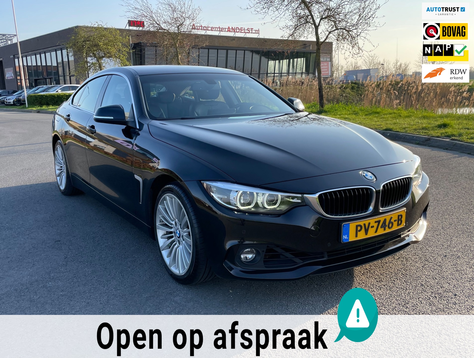 BMW 4 Serie Gran Coupé 418i High Executive, Aut, 5drs, Leder, Cruise, Pdc, Stoelverw, 2e eig afk, Geen import, Nap, Volledig oh!
