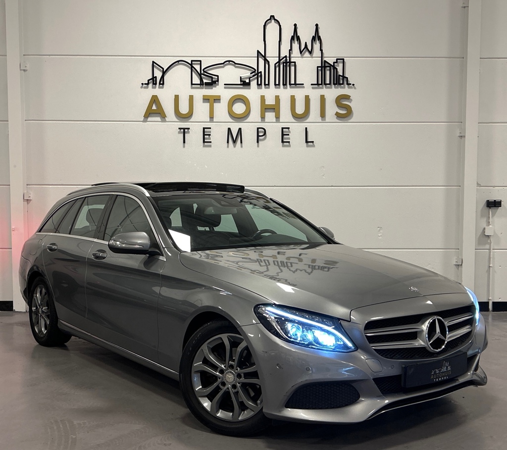 Mercedes-Benz C-klasse Estate 180 Prestige Automaat Stoelverwarming Airco Led Pano Leder/Stof Cruise Start/Stop