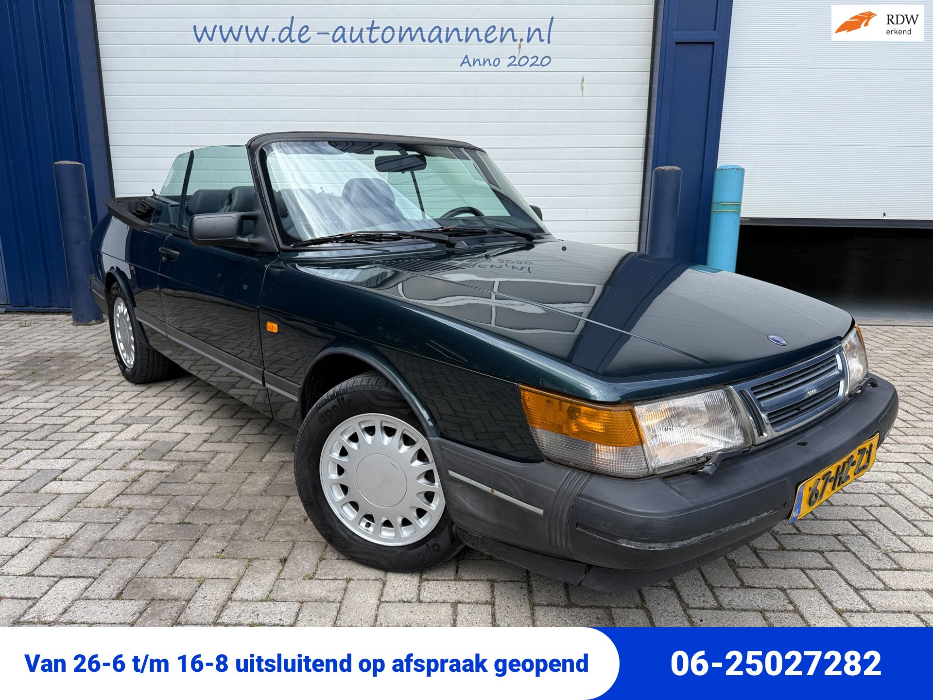 Saab 900 Cabrio 2.0 ep Turbo 140pk / LEER / AIRCO / APK 10-27 / VOOR MEER INFO GRAAG BELLEN