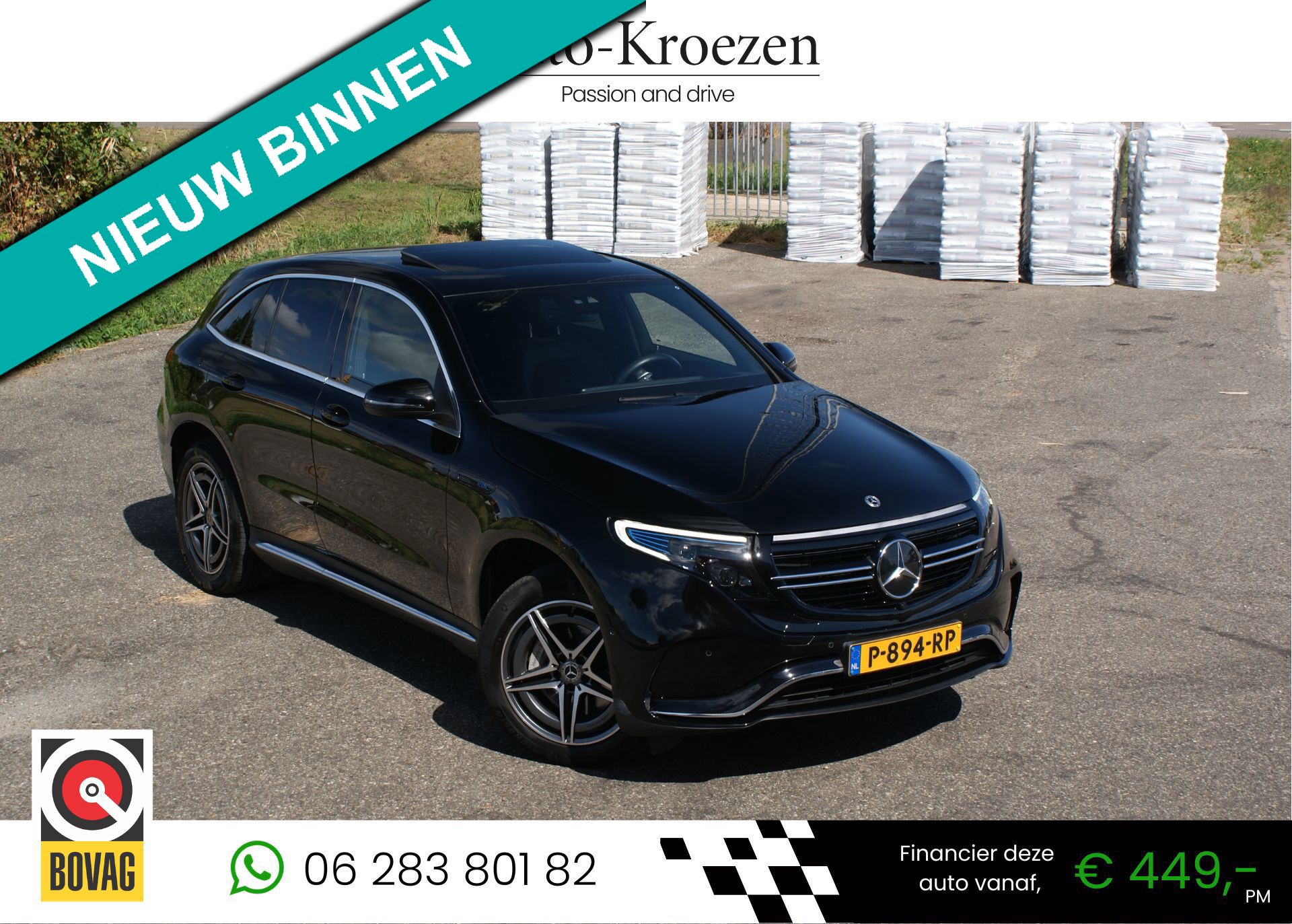 Mercedes-Benz EQC 400 4MATIC 80 kWh | Schuifdak | Burmester | SOH 96% | Incl BTW |