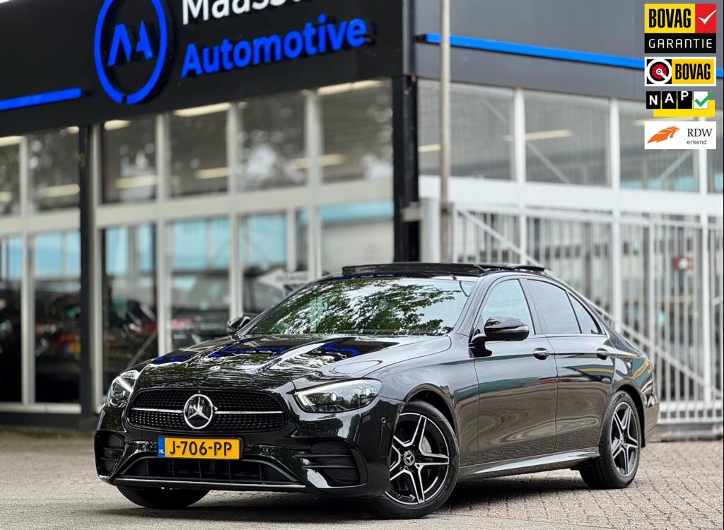 Mercedes-Benz E-klasse AMG Pano Burmester Drive Pilot Memory Sfeerverlichting Dodehoeksensor Adaptive cruise Dealerondehrouden