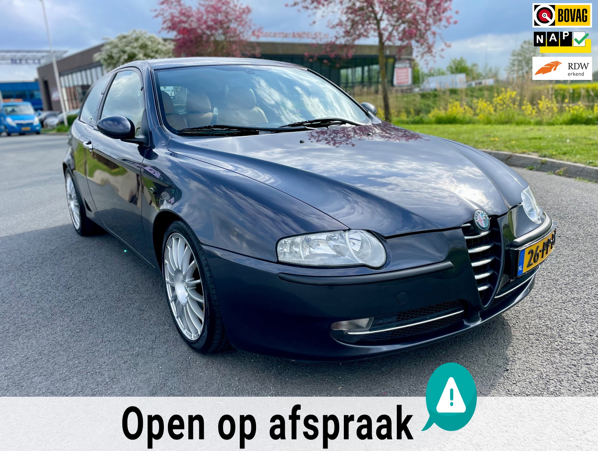 Alfa Romeo 147 1.6 T.Spark Lusso, Airco, Carplay, Cam, Leder, Lmv, Spoiler, Cruise, Geen import, Nap, Unieke auto!