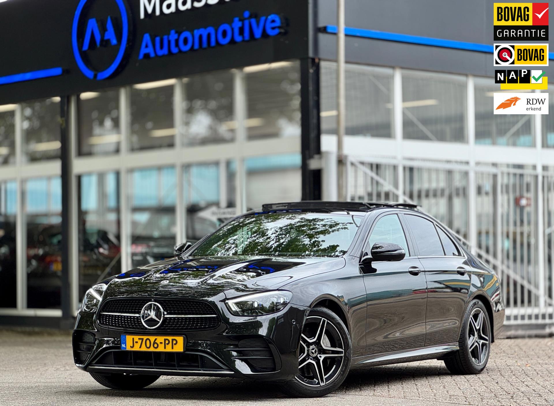 Mercedes-Benz E-klasse AMG Pano Burmester Drive Pilot Memory Sfeerverlichting Dodehoeksensor Adaptive cruise Dealerondehrouden