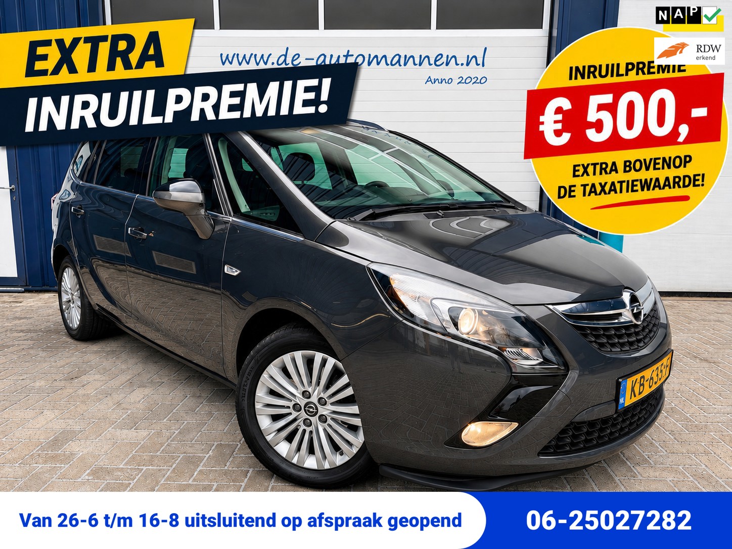 Opel Zafira Tourer 1.4 Turbo 140 pk Automaat Edition 7pers / 1e EIG / LEER / NAVI / ECC / WINTERPACK