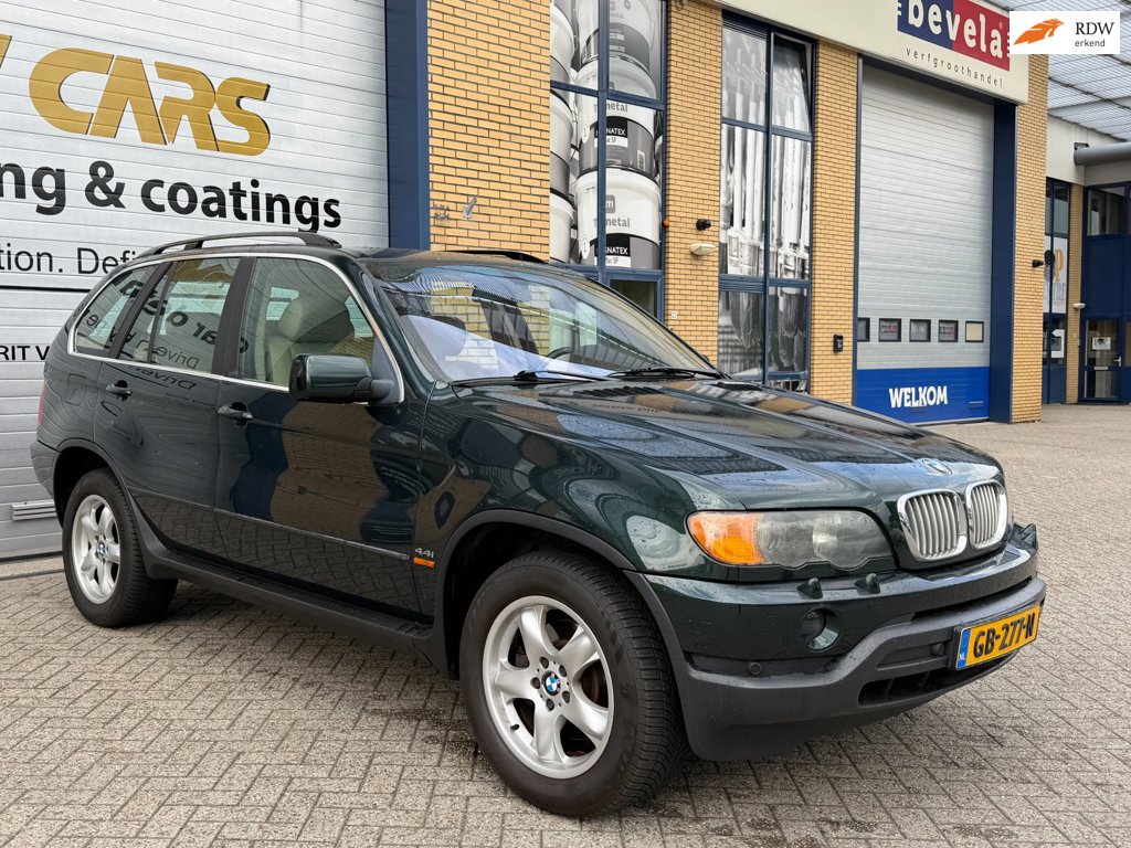 BMW X5 4.4i Executive, leder, automaat, youngtimer, trekhaak, camera, airco, lichtmetaal, lpg, inruil mogelijk.
