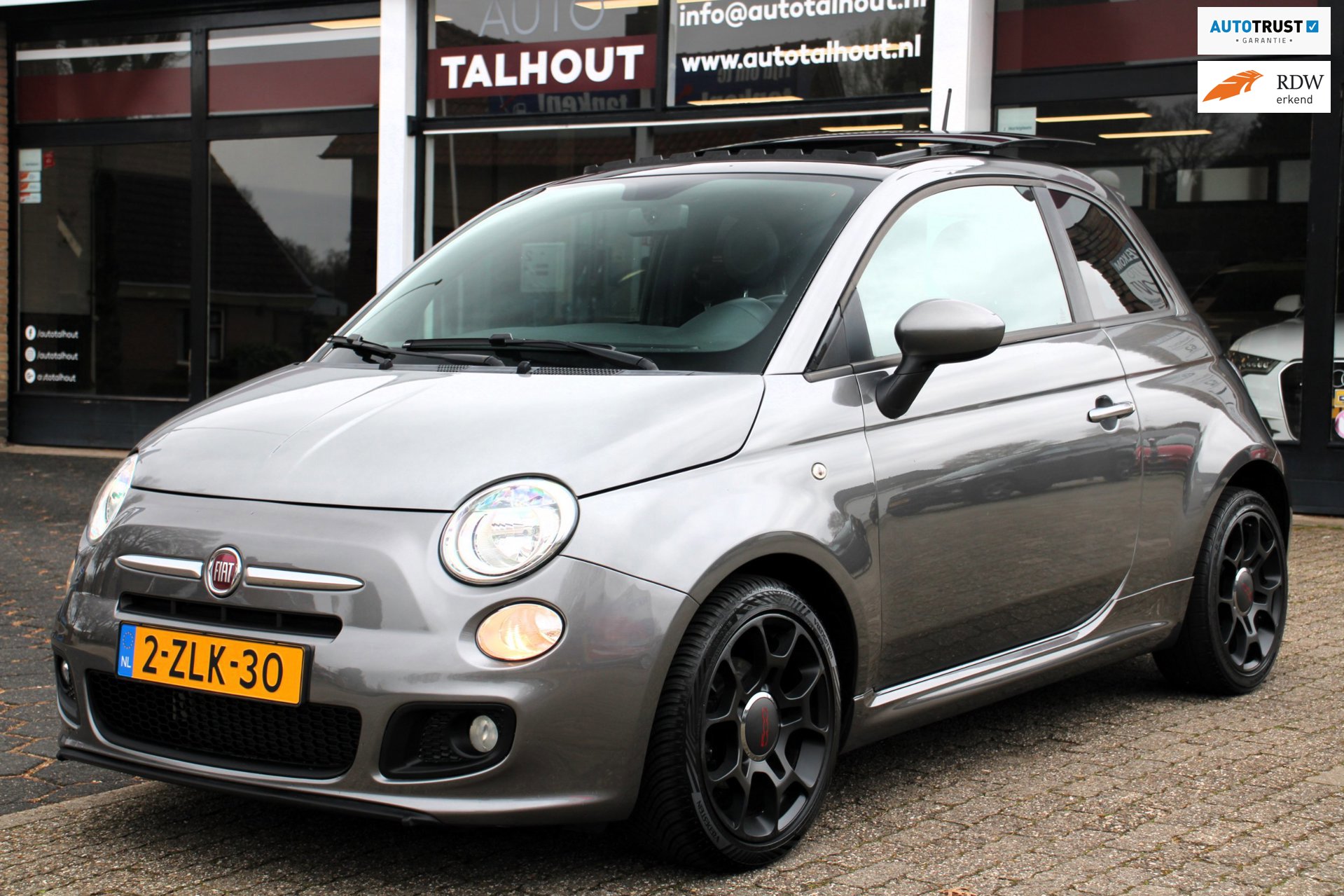 Fiat 500 0.9 TwinAir Lounge | PANORAMADAK, LEER, SPORT, ABARTH LOOK, ORIGINEEL NL