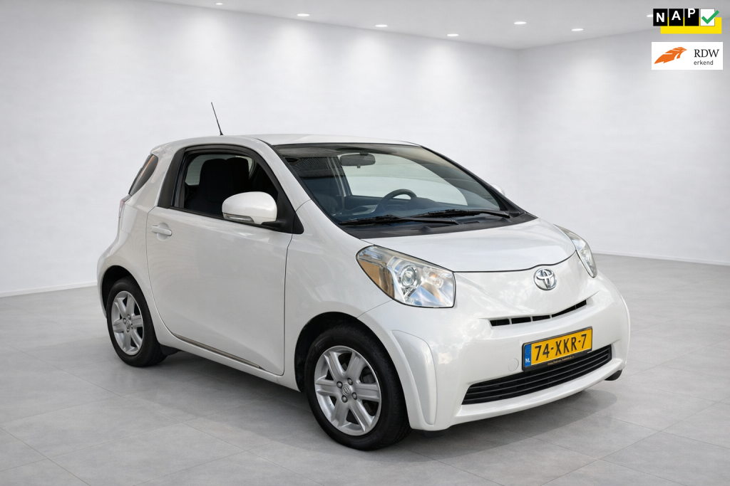 Toyota IQ 1.0 VVTi Comfort, airco, lichtmetaal, apk, nap, automaat, elektrisch ramen en spiegels, stadsauto, inruil mogelijk.